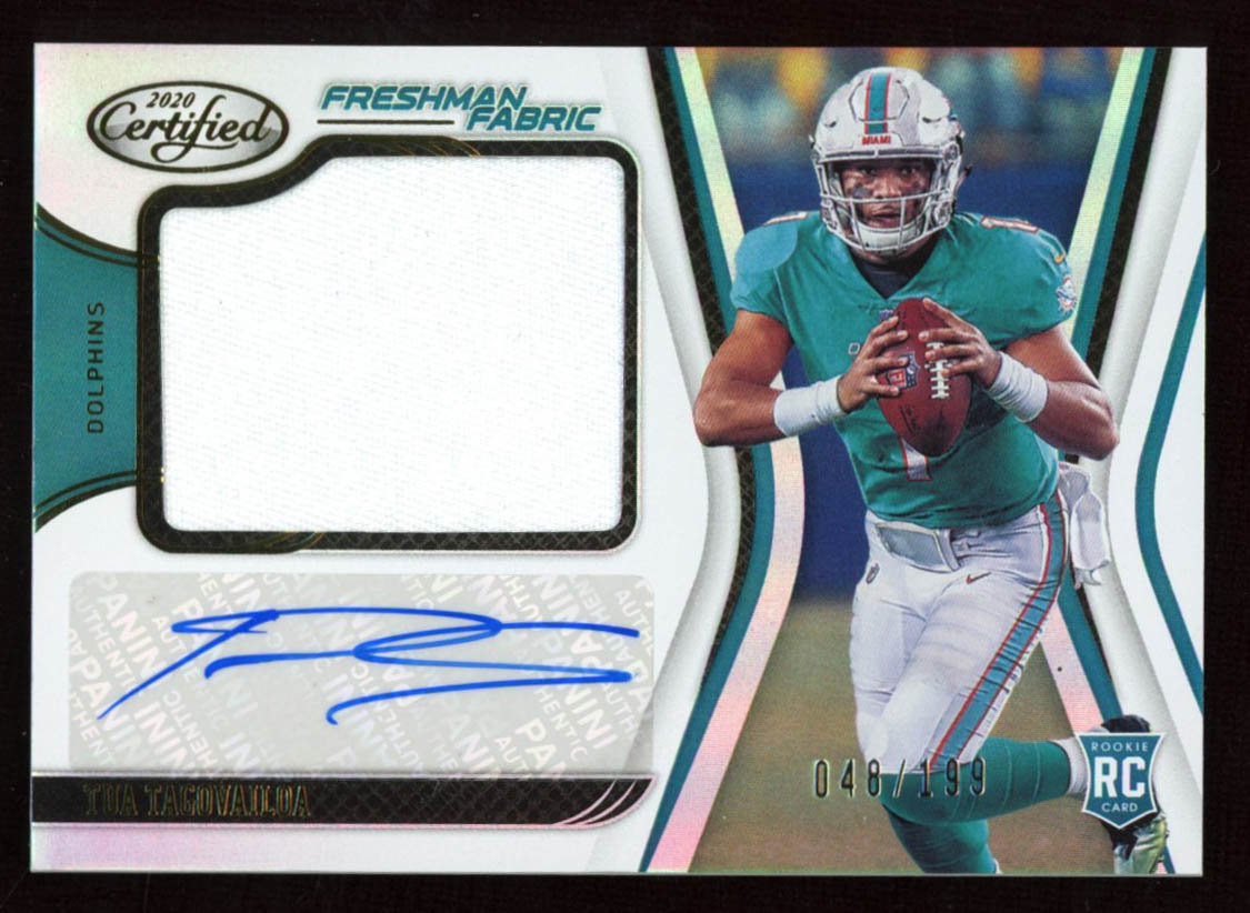 Tua Tagovailoa 2020 Certified #202 Autograph RC at PristineAuction.com Tua Tagovailoa 2020 Certified #202 Autograph RC at PristineAuction.com