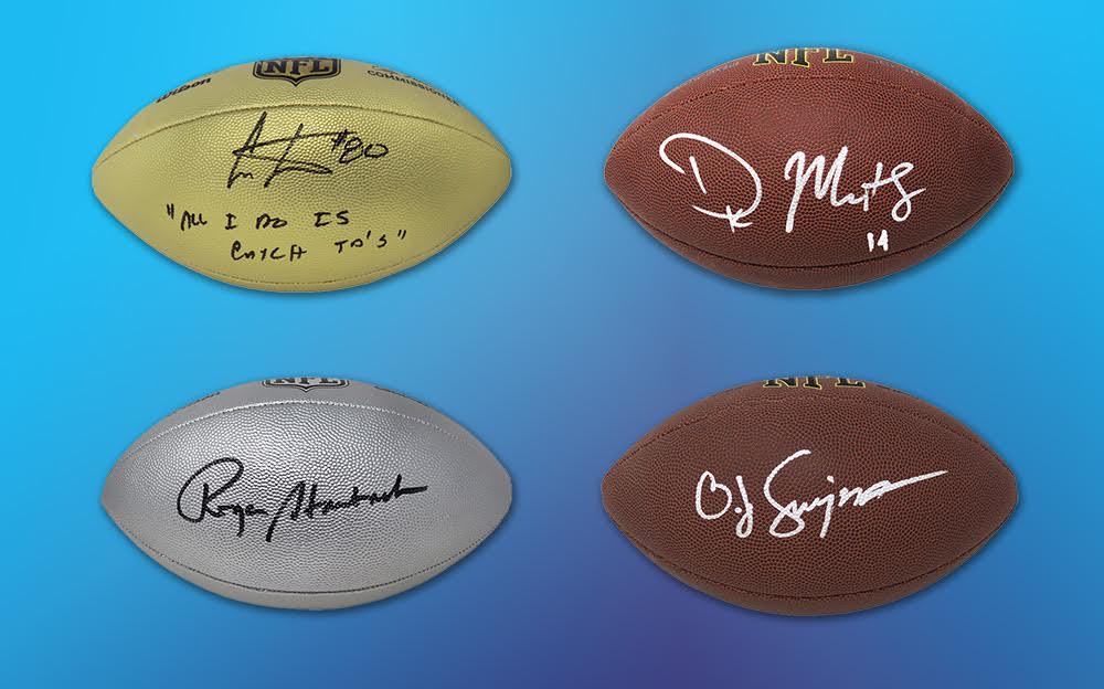 Schwartz Sports Football Collection Mystery Box - Series 10- (Limited to 100) (4 Autographs in EVERY Box!!) at PristineAuction.com Schwartz Sports Football Collection Mystery Box - Series 10- (Limited to 100) (4 Autographs in EVERY Box!!) at PristineAuction.com
