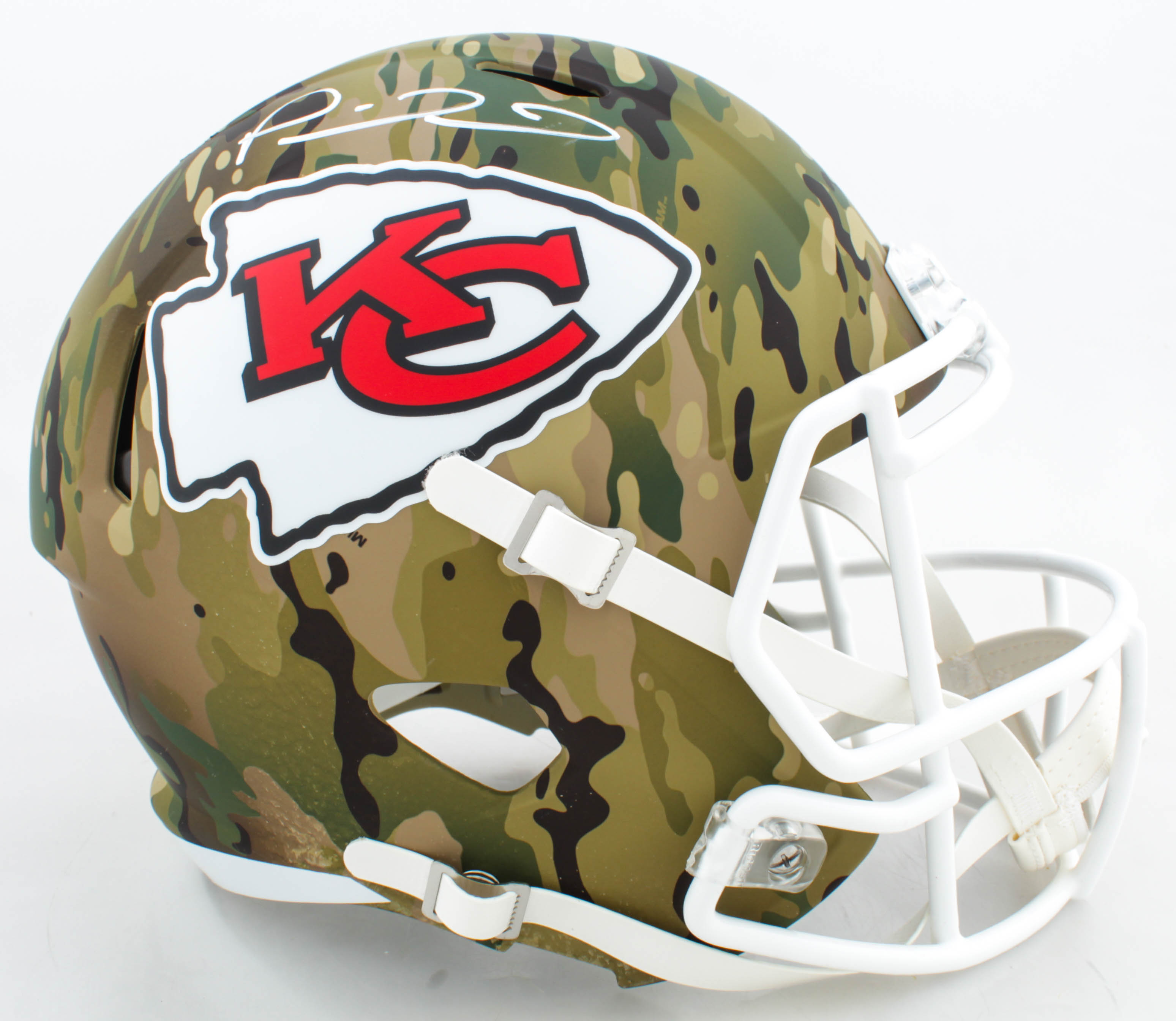 Patrick Mahomes II Signed Chiefs Full-Size Camo Alternate Speed Helmet (JSA COA) at PristineAuction.com Patrick Mahomes II Signed Chiefs Full-Size Camo Alternate Speed Helmet (JSA COA) at PristineAuction.com