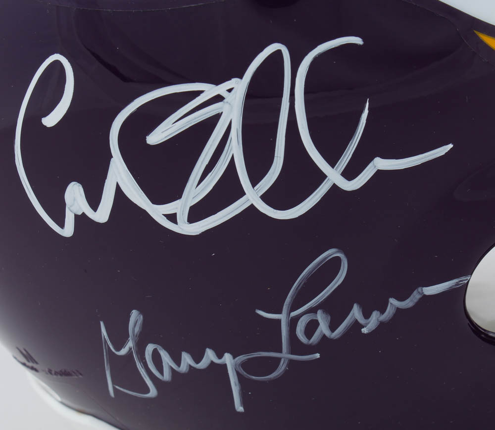 Vikings "Purple People Eaters" Full-Size Throwback Helmet Team-Signed by (4) with Carl Eller, Alan Page, Gary Larsen & Jim Marshall (Beckett COA) at PristineAuction.com Vikings "Purple People Eaters" Full-Size Throwback Helmet Team-Signed by (4) with Carl Eller, Alan Page, Gary Larsen & Jim Marshall (Beckett COA) at PristineAuction.com