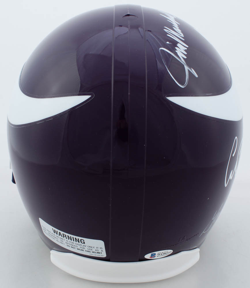 Vikings "Purple People Eaters" Full-Size Throwback Helmet Team-Signed by (4) with Carl Eller, Alan Page, Gary Larsen & Jim Marshall (Beckett COA) at PristineAuction.com Vikings "Purple People Eaters" Full-Size Throwback Helmet Team-Signed by (4) with Carl Eller, Alan Page, Gary Larsen & Jim Marshall (Beckett COA) at PristineAuction.com