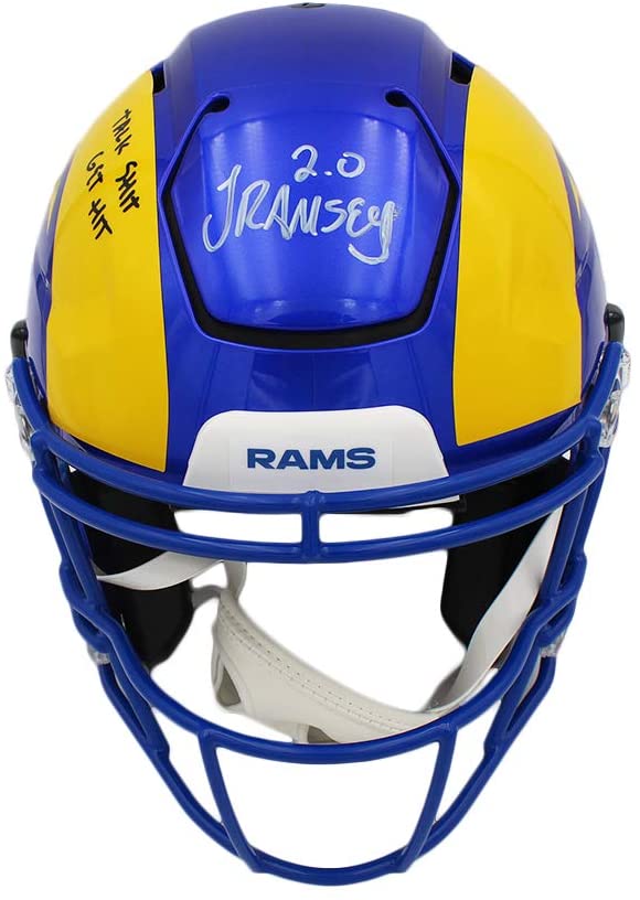 Jalen Ramsey Signed Rams Full-Size Authentic On-Field SpeedFlex Helmet Inscribed "Talk S*** Get Hit" (Radtke COA) at PristineAuction.com Jalen Ramsey Signed Rams Full-Size Authentic On-Field SpeedFlex Helmet Inscribed "Talk S*** Get Hit" (Radtke COA) at PristineAuction.com