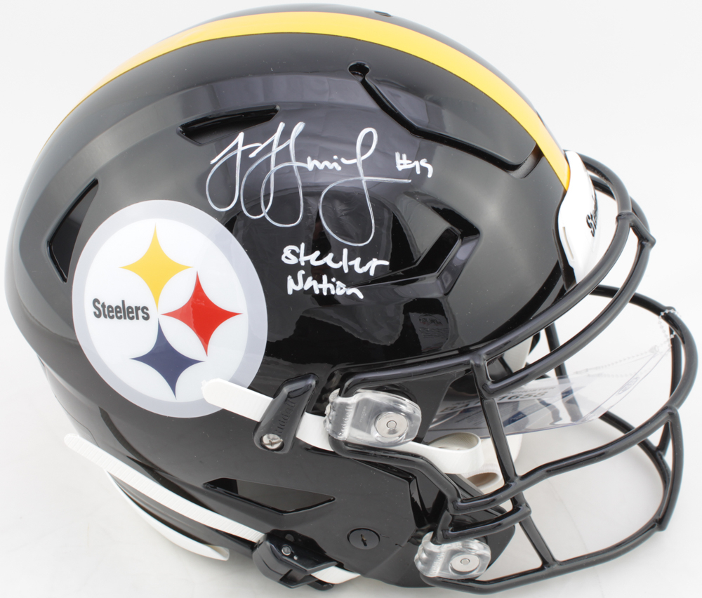 JuJu SmithSchuster Signed Steelers FullSize Authentic OnField SpeedFlex Helmet Inscribed