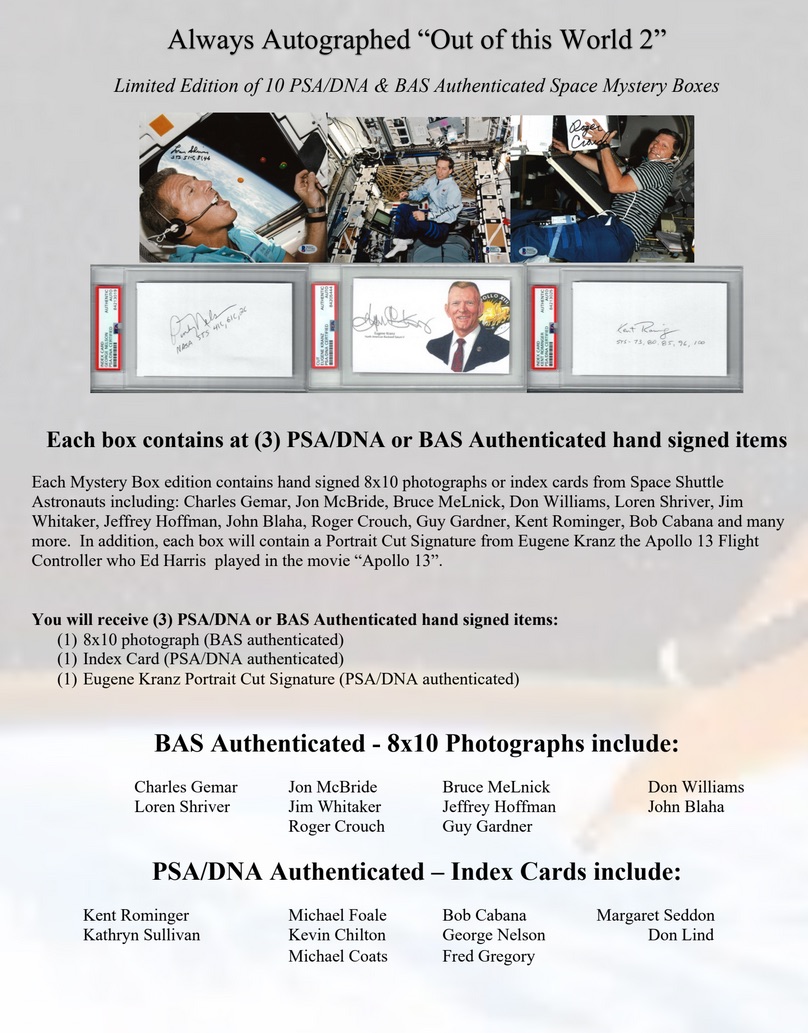 Always Autographed “Out of this World 2” Space Mystery Box at PristineAuction.com Always Autographed “Out of this World 2” Space Mystery Box at PristineAuction.com