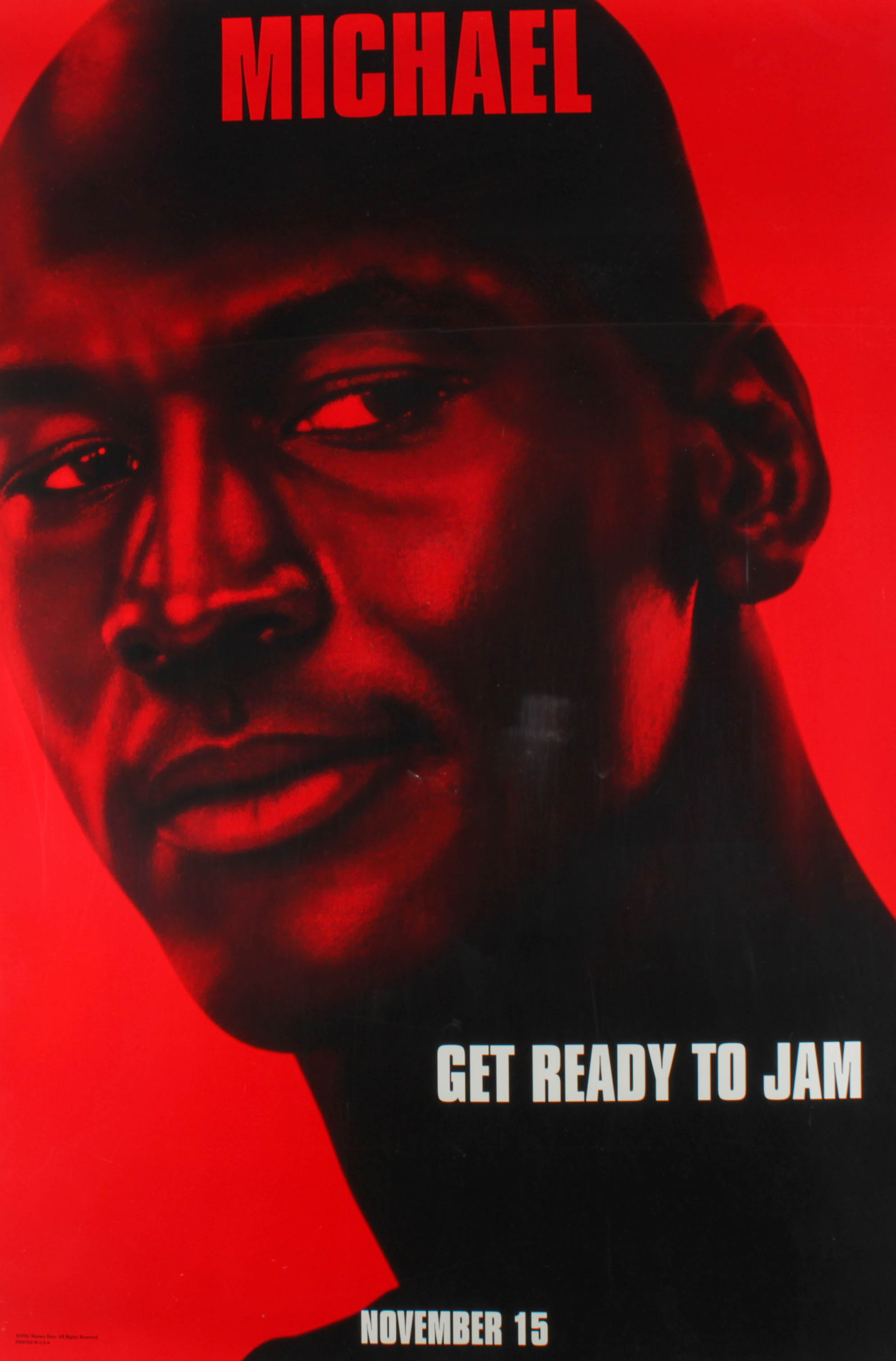 LE Michael Jordan "Space Jam" 27x40 Teaser Character Movie Poster at PristineAuction.com LE Michael Jordan "Space Jam" 27x40 Teaser Character Movie Poster at PristineAuction.com