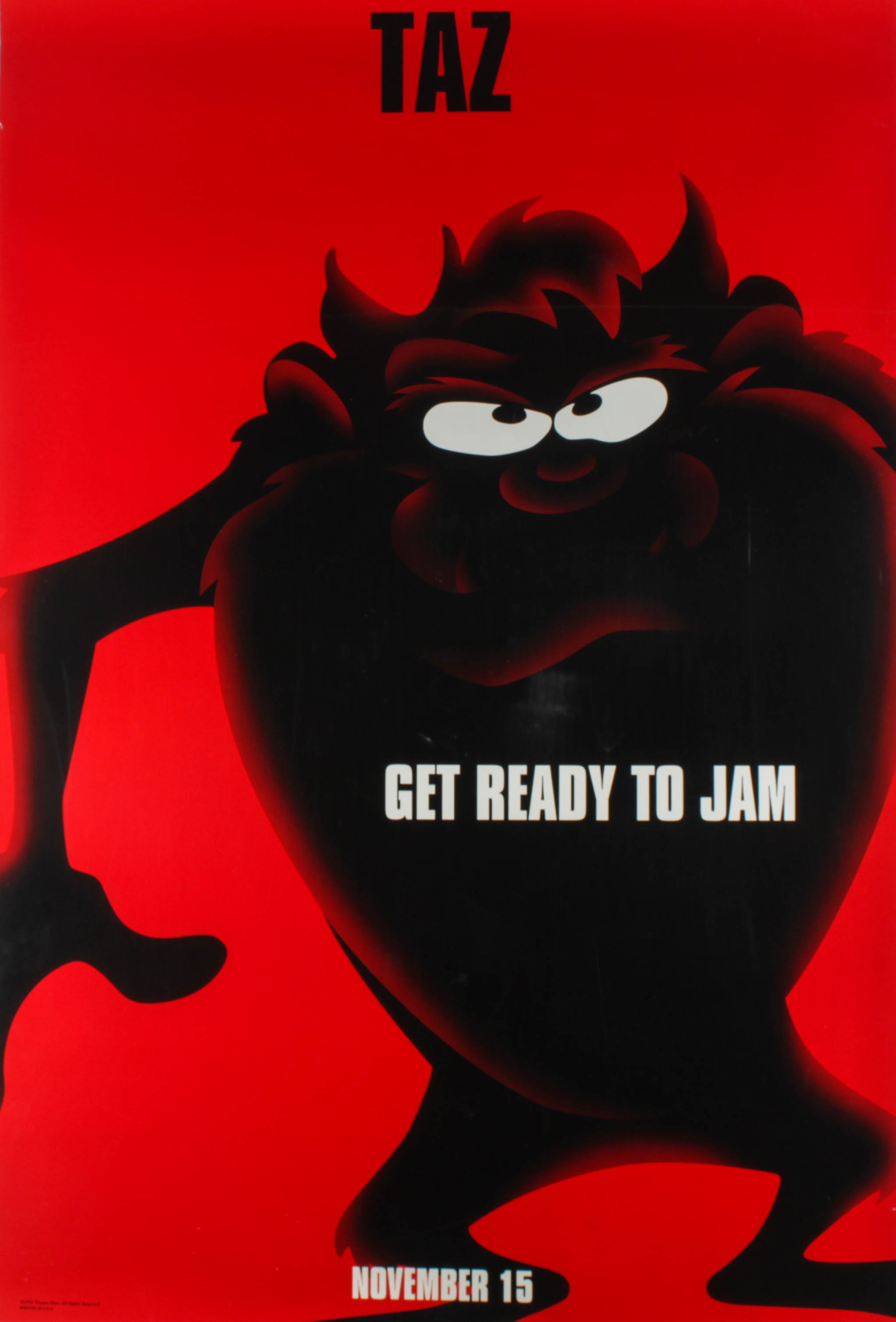 LE Taz "Space Jam" 27x40 Teaser Character Movie Poster at PristineAuction.com LE Taz "Space Jam" 27x40 Teaser Character Movie Poster at PristineAuction.com