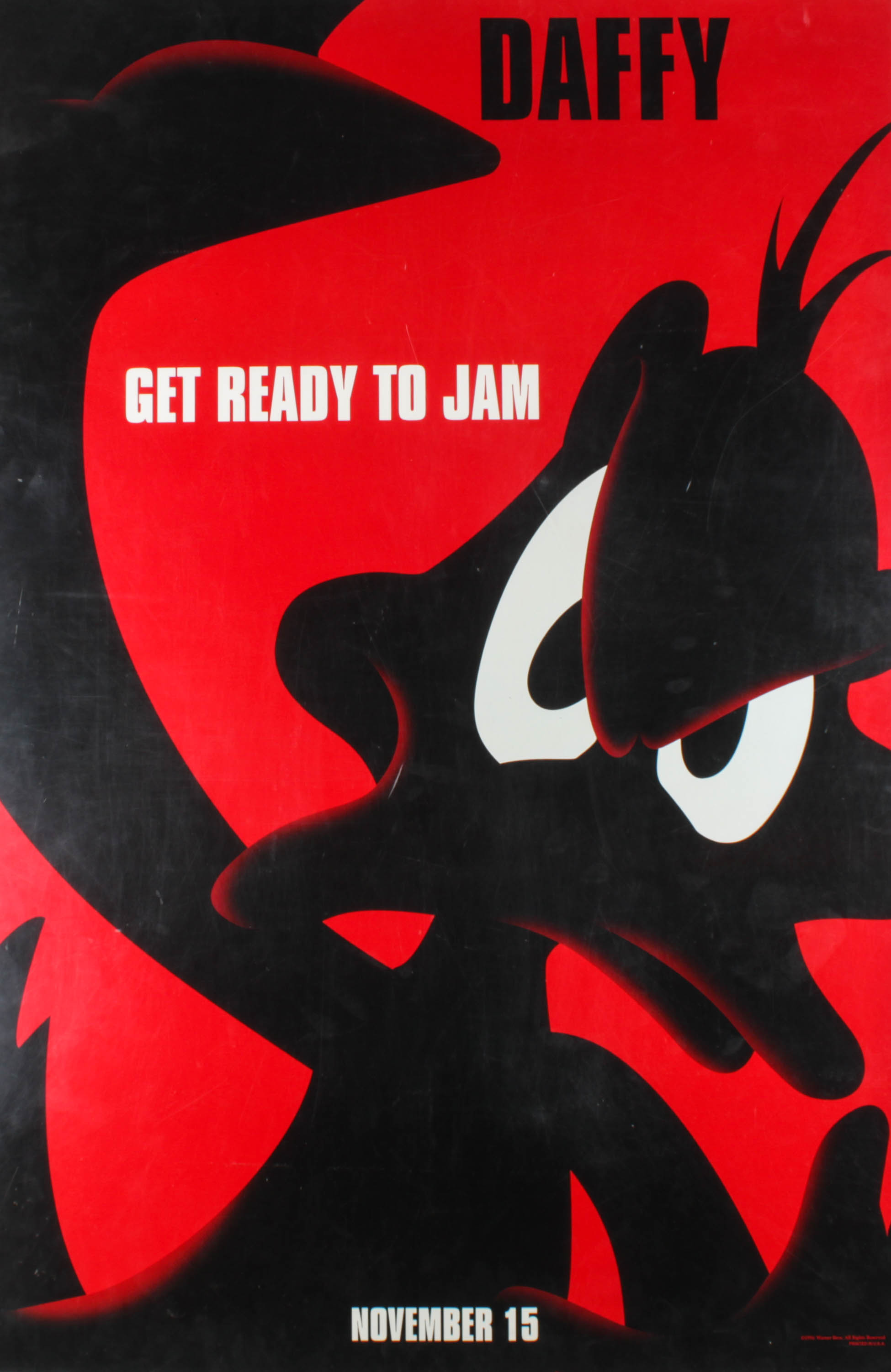 LE Daffy "Space Jam" 27x40 Teaser Character Movie Poster at PristineAuction.com LE Daffy "Space Jam" 27x40 Teaser Character Movie Poster at PristineAuction.com