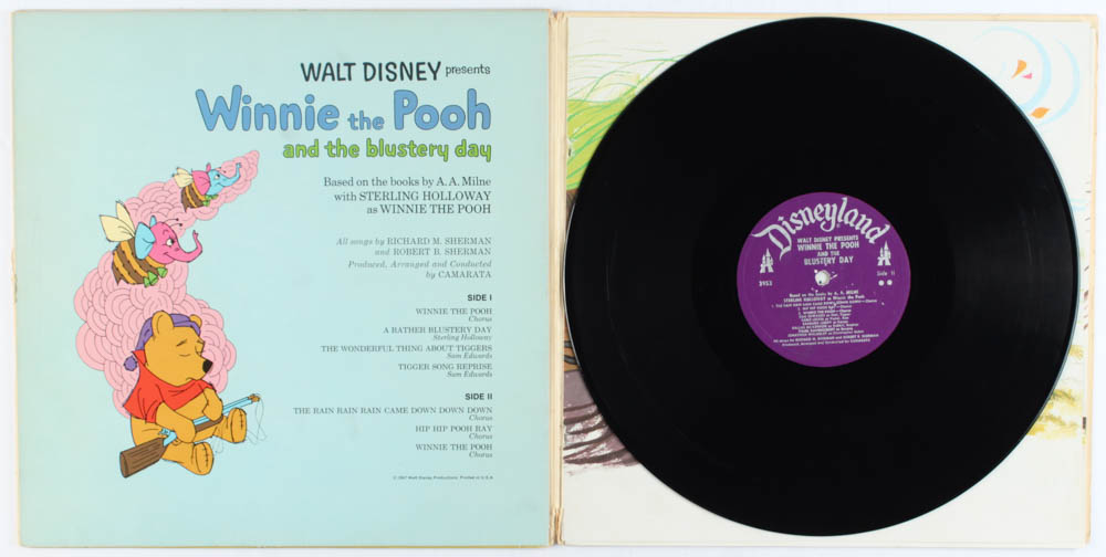 Vintage 1967 Walt Disney's "Winnie the Pooh and the Blustery Day" Illustrated Book Vinyl Record Album at PristineAuction.com Vintage 1967 Walt Disney's "Winnie the Pooh and the Blustery Day" Illustrated Book Vinyl Record Album at PristineAuction.com