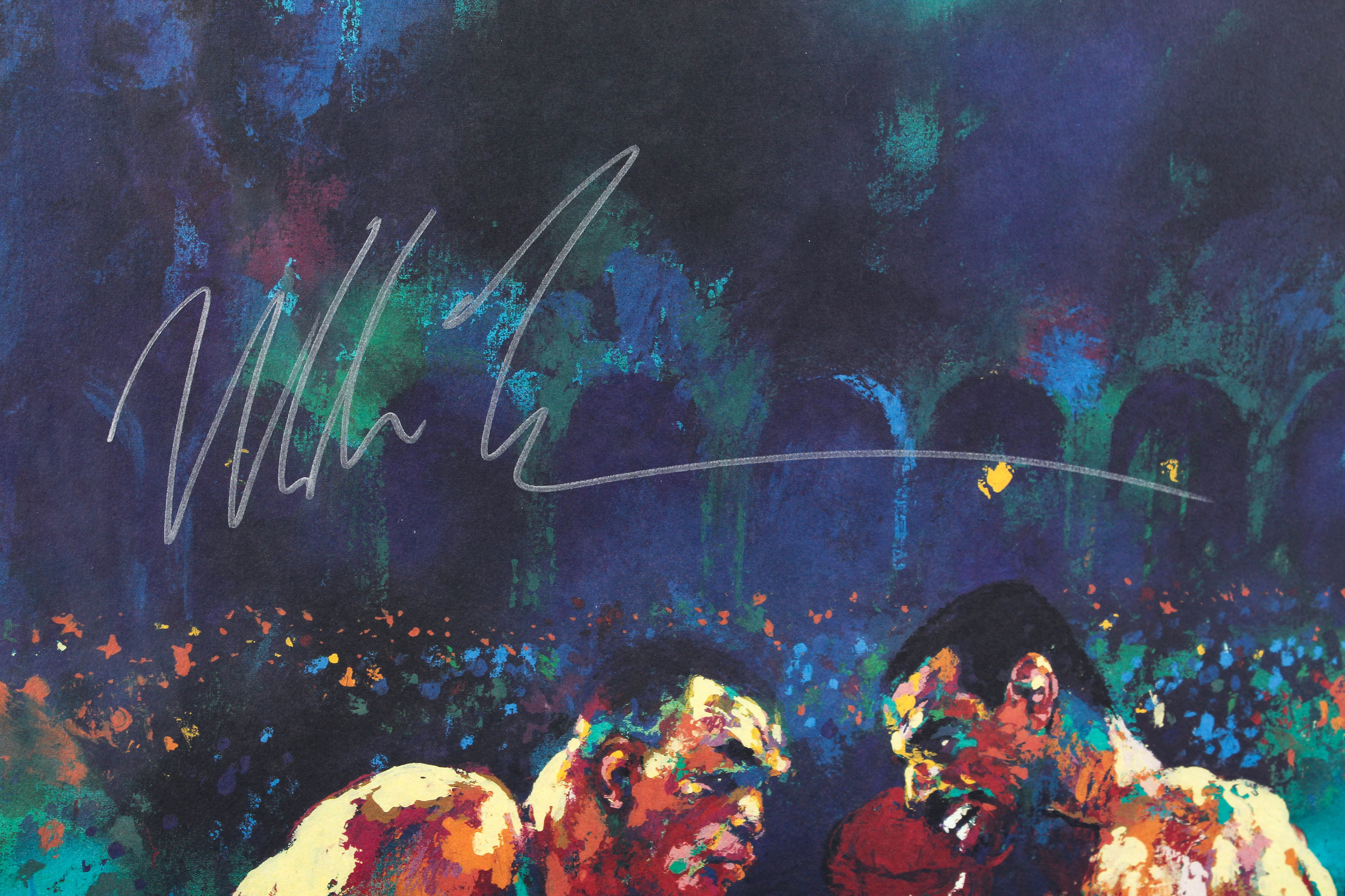Mike Tyson Signed 24x31 Custom Framed Vintage LeRoy Neiman Original Fight Lithograph Display (PSA COA) at PristineAuction.com Mike Tyson Signed 24x31 Custom Framed Vintage LeRoy Neiman Original Fight Lithograph Display (PSA COA) at PristineAuction.com