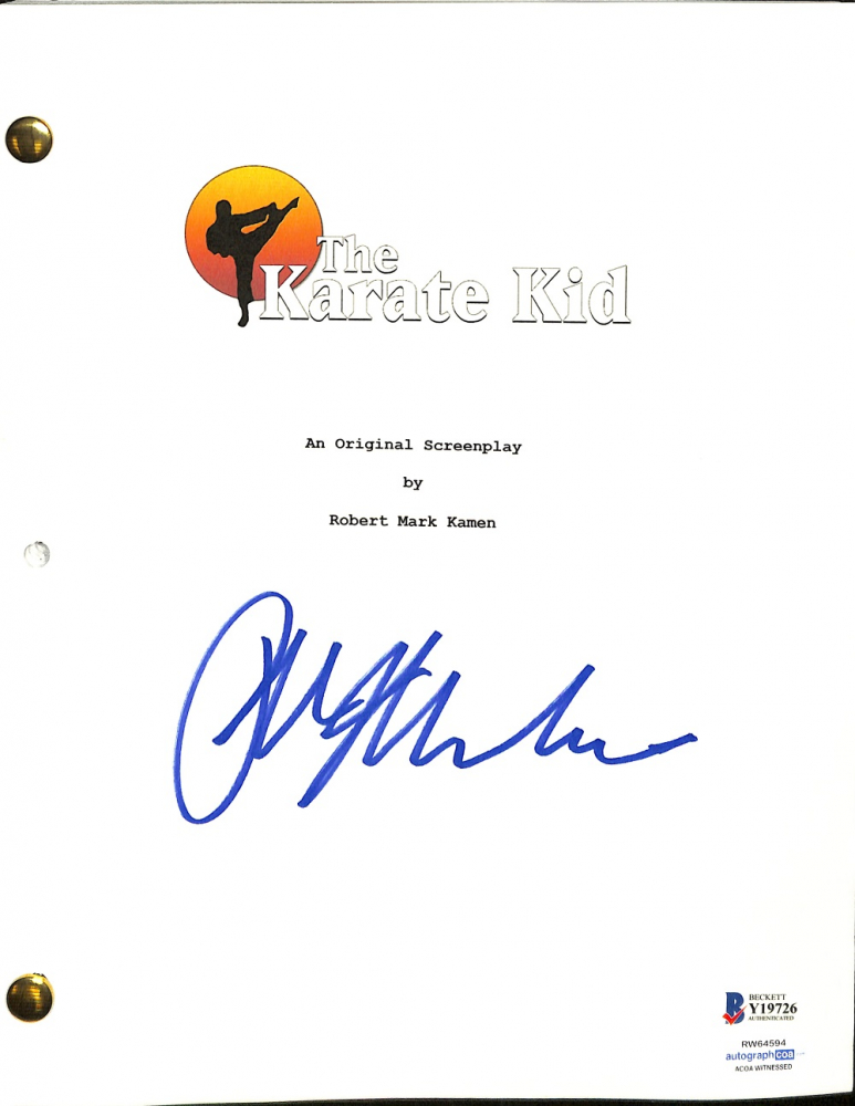 Karate Script Ralph Macchio Signed