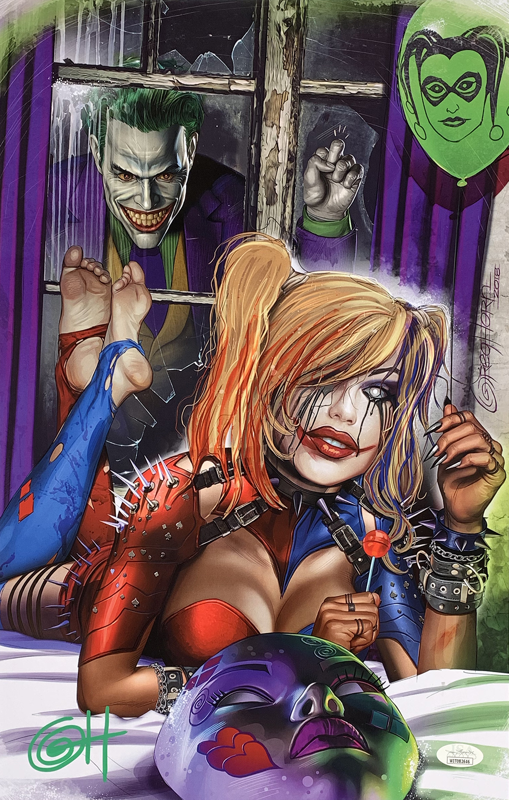 Greg Horn Signed "Harley Quinn & Knocking Joker" 11x17 Photo (JSA COA) at PristineAuction.com Greg Horn Signed "Harley Quinn & Knocking Joker" 11x17 Photo (JSA COA) at PristineAuction.com