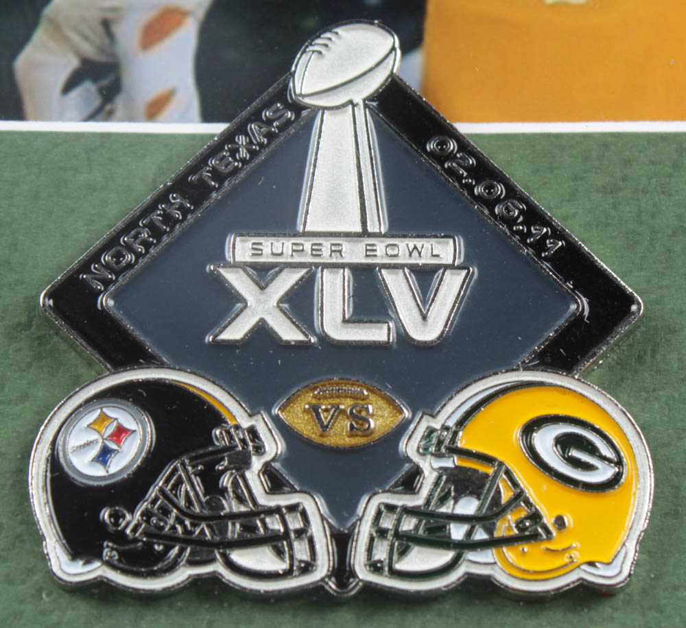 Aaron Rodgers & Clay Matthews Packers 13x16 Custom Framed Photo Display with Super Bowl XLV Pin at PristineAuction.com Aaron Rodgers & Clay Matthews Packers 13x16 Custom Framed Photo Display with Super Bowl XLV Pin at PristineAuction.com