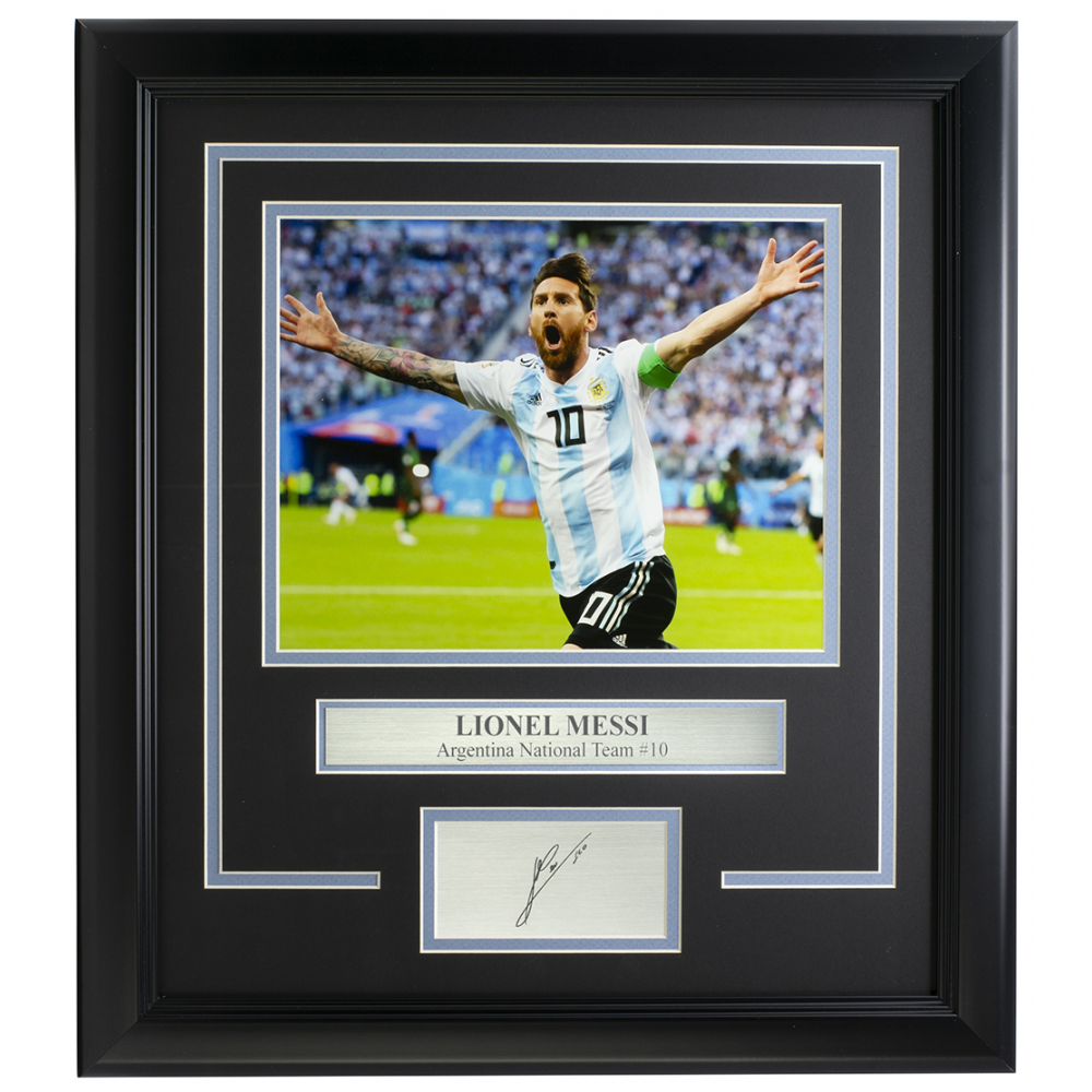 Lionel Messi Team Argentina 14x18 Custom Framed Photo Display ...
