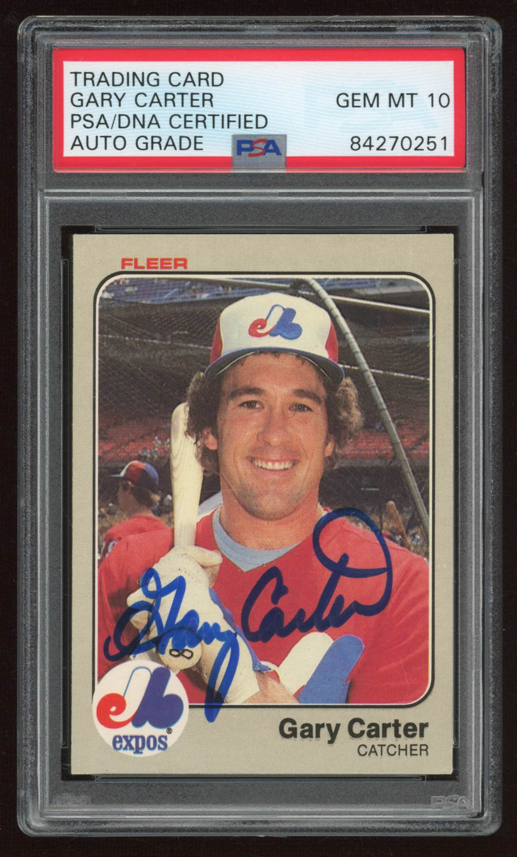 Gary Carter Signed 1983 Fleer #278 (PSA Encapsulated) at PristineAuction.com Gary Carter Signed 1983 Fleer #278 (PSA Encapsulated) at PristineAuction.com