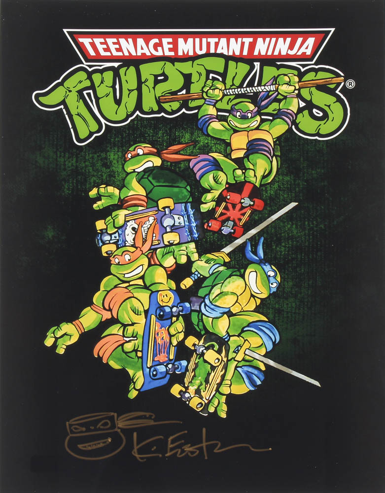 Kevin Eastman Signed 11x14 Photo with Hand-Drawn Turtles Sketch (PA COA) at PristineAuction.com Kevin Eastman Signed 11x14 Photo with Hand-Drawn Turtles Sketch (PA COA) at PristineAuction.com