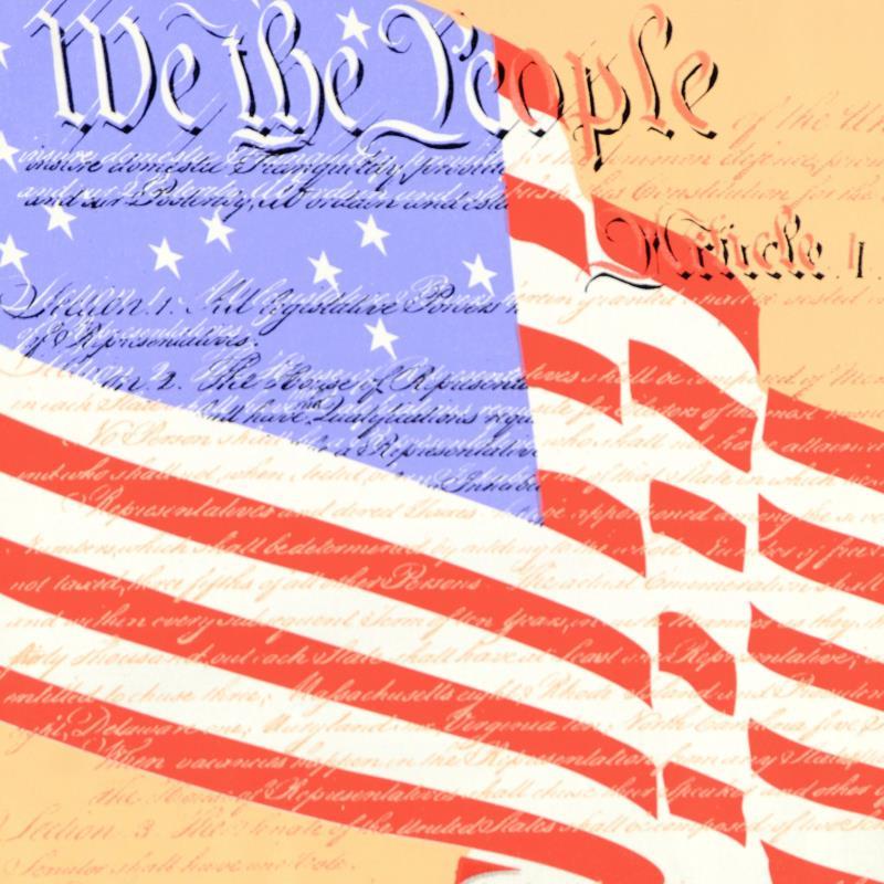 Steve Kaufman Signed "We the People" Hand Pulled Limited Edition 24x24 Silkscreen on Canvas AP #42/50 at PristineAuction.com Steve Kaufman Signed "We the People" Hand Pulled Limited Edition 24x24 Silkscreen on Canvas AP #42/50 at PristineAuction.com