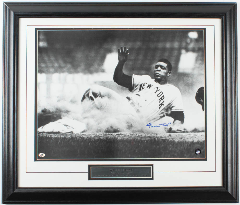 thumbnail interactive-video image 1 of Willie Mays San Francisco Giants Nameplate – For Autographed Baseball Display Cube Case, USA Made 1 of 4