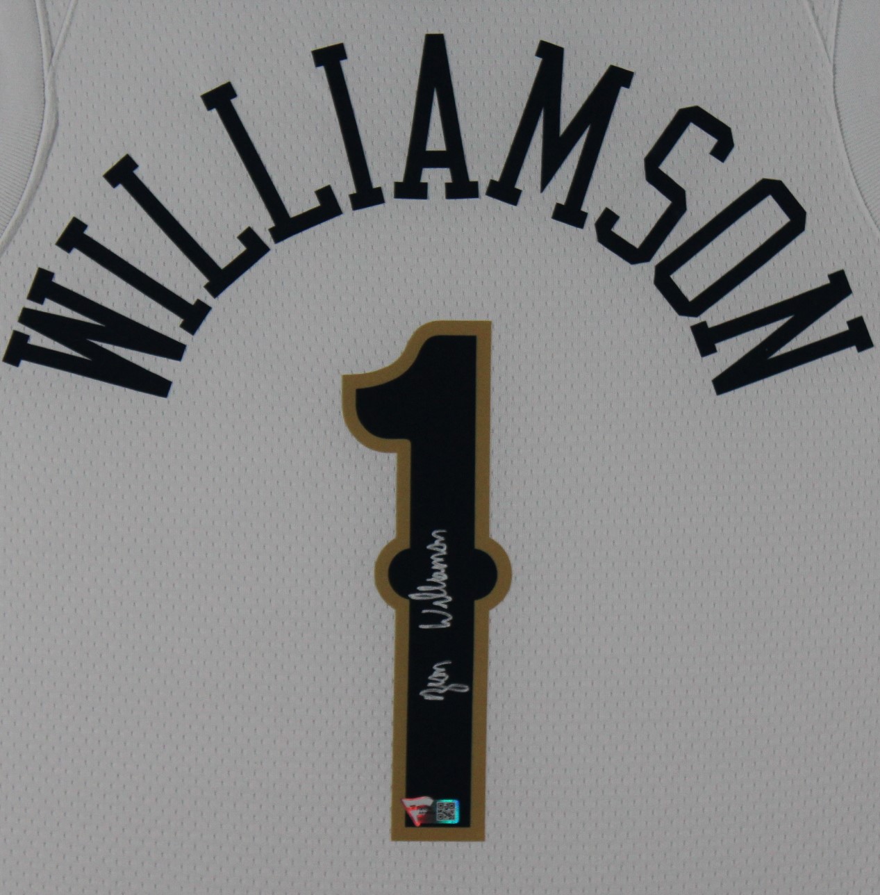 Zion Williamson Signed Pelicans 35x43 Custom Framed Jersey Display (Fanatics Hologram) at PristineAuction.com Zion Williamson Signed Pelicans 35x43 Custom Framed Jersey Display (Fanatics Hologram) at PristineAuction.com