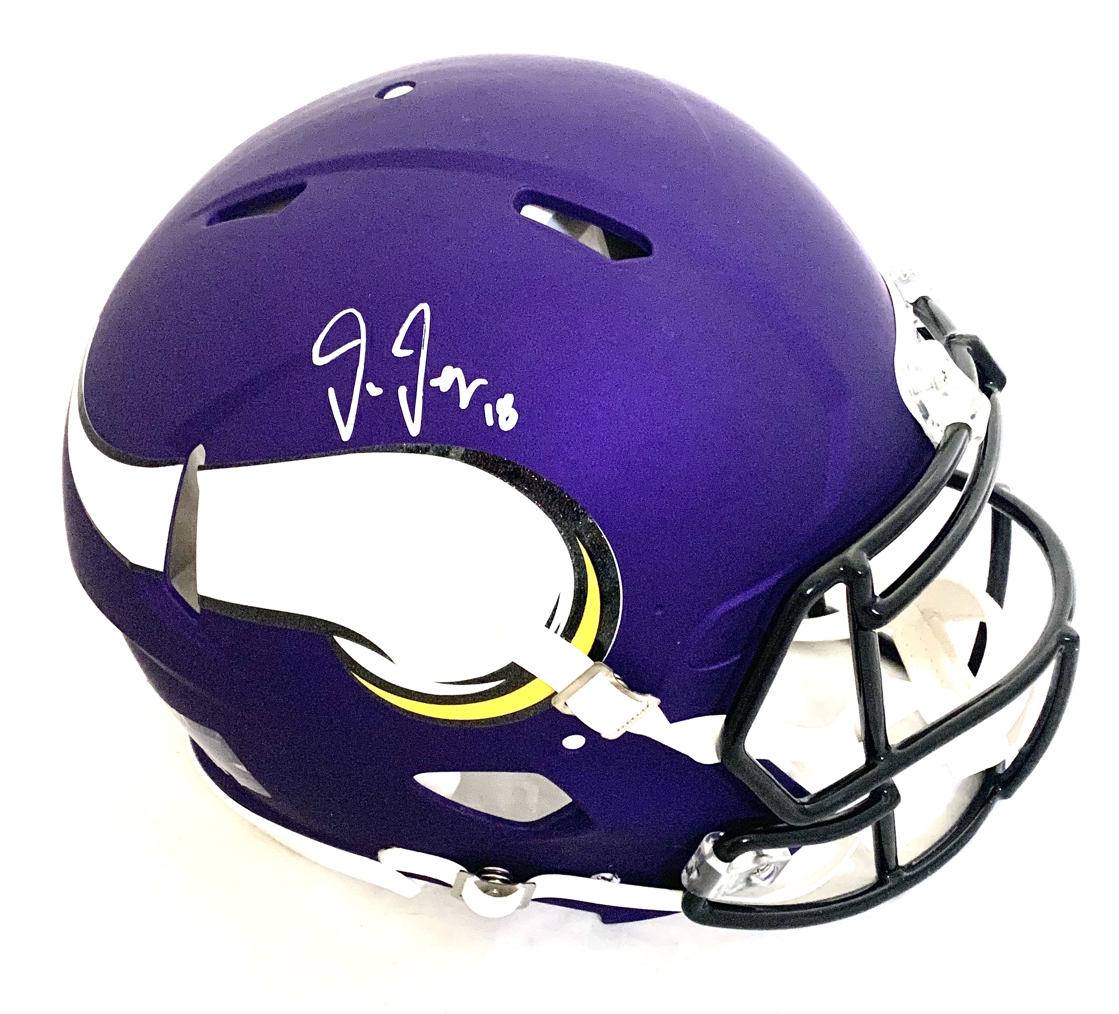 Justin Jefferson Signed Vikings Full-Size Authentic On-Field Speed Helmet (Beckett COA) at PristineAuction.com Justin Jefferson Signed Vikings Full-Size Authentic On-Field Speed Helmet (Beckett COA) at PristineAuction.com