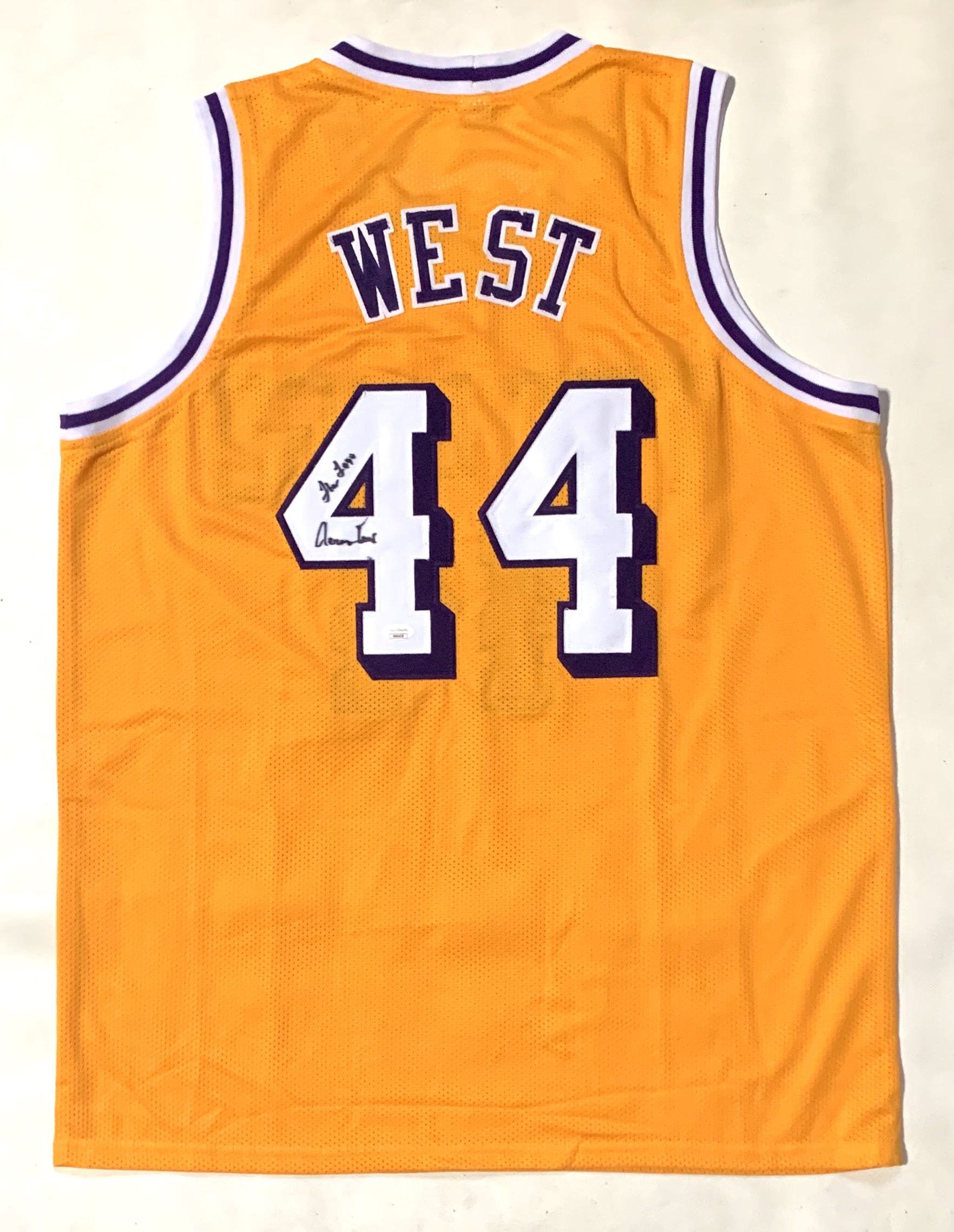 Jerry West Signed Jersey Inscribed "The Logo" (JSA) at PristineAuction.com Jerry West Signed Jersey Inscribed "The Logo" (JSA) at PristineAuction.com