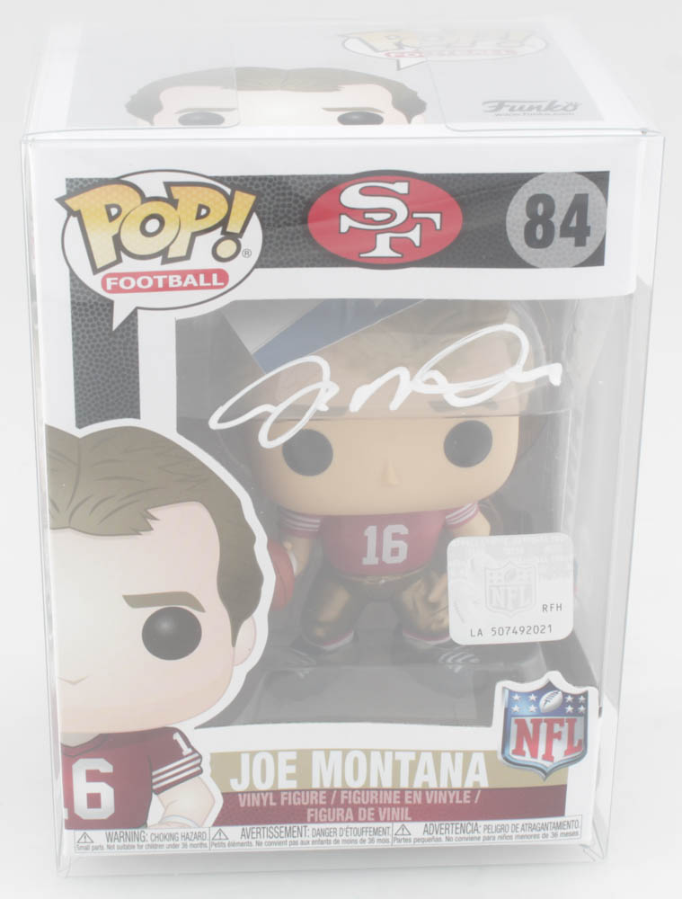 Joe Montana Signed 49ers #84 Funko Pop! Vinyl Figure (Beckett COA) at PristineAuction.com Joe Montana Signed 49ers #84 Funko Pop! Vinyl Figure (Beckett COA) at PristineAuction.com