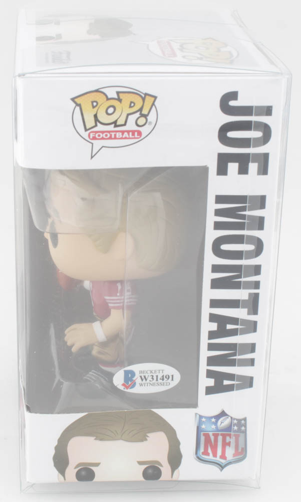 Joe Montana Signed 49ers #84 Funko Pop! Vinyl Figure (Beckett COA) at PristineAuction.com Joe Montana Signed 49ers #84 Funko Pop! Vinyl Figure (Beckett COA) at PristineAuction.com