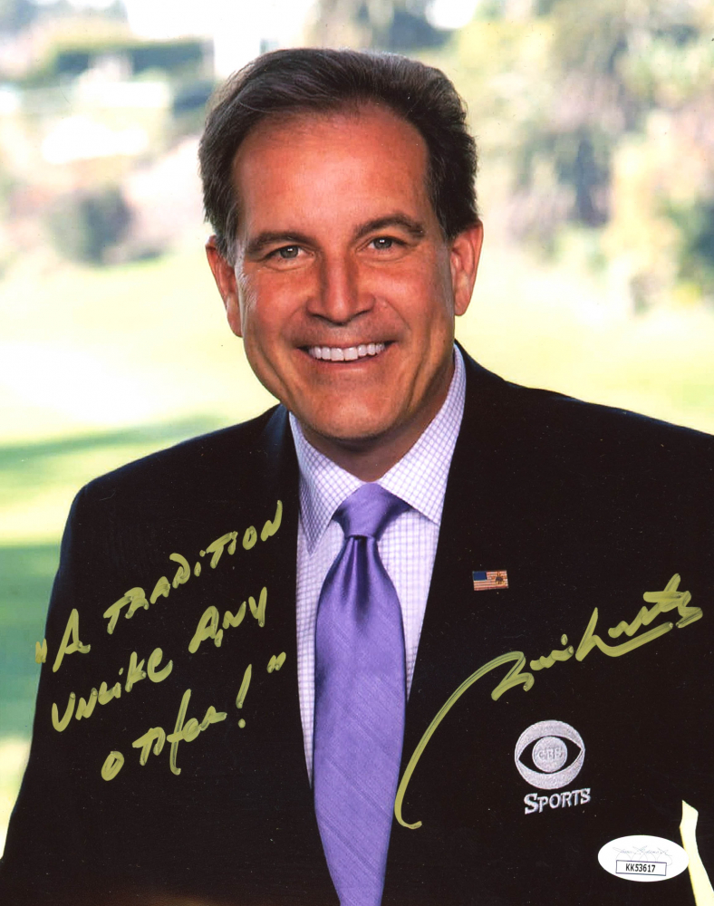 Jim Nantz Signed 8x10 Photo Inscribed \