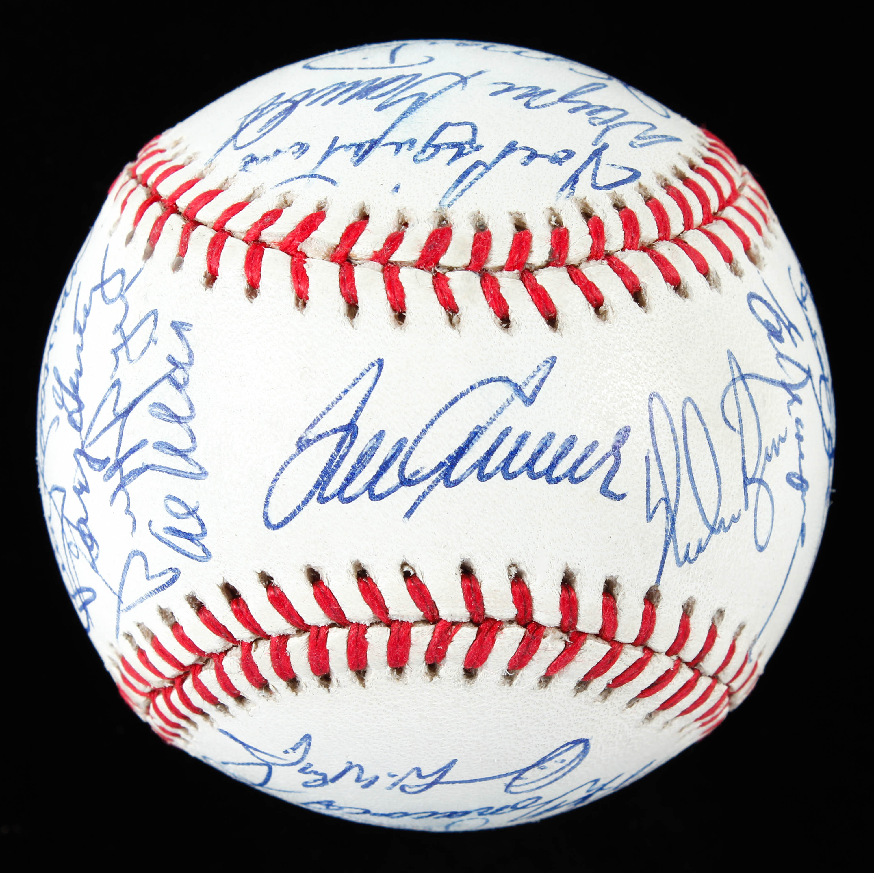 1969 Mets ONL Baseball Team-Signed by (24) With Tom Seaver, Nolan Ryan, Tug McGraw, Donn Clendenon With Display Case (JSA LOA) at PristineAuction.com 1969 Mets ONL Baseball Team-Signed by (24) With Tom Seaver, Nolan Ryan, Tug McGraw, Donn Clendenon With Display Case (JSA LOA) at PristineAuction.com