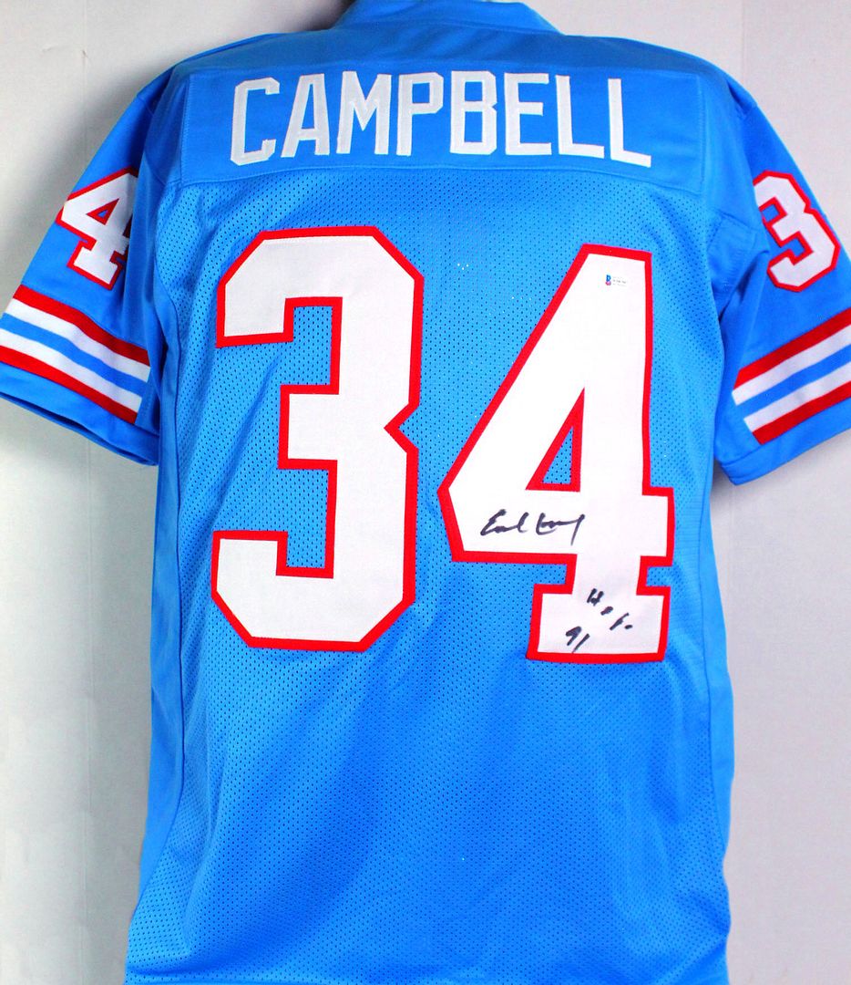 Earl Campbell Signed Jersey Inscribed "HOF 91" (Beckett) at PristineAuction.com Earl Campbell Signed Jersey Inscribed "HOF 91" (Beckett) at PristineAuction.com
