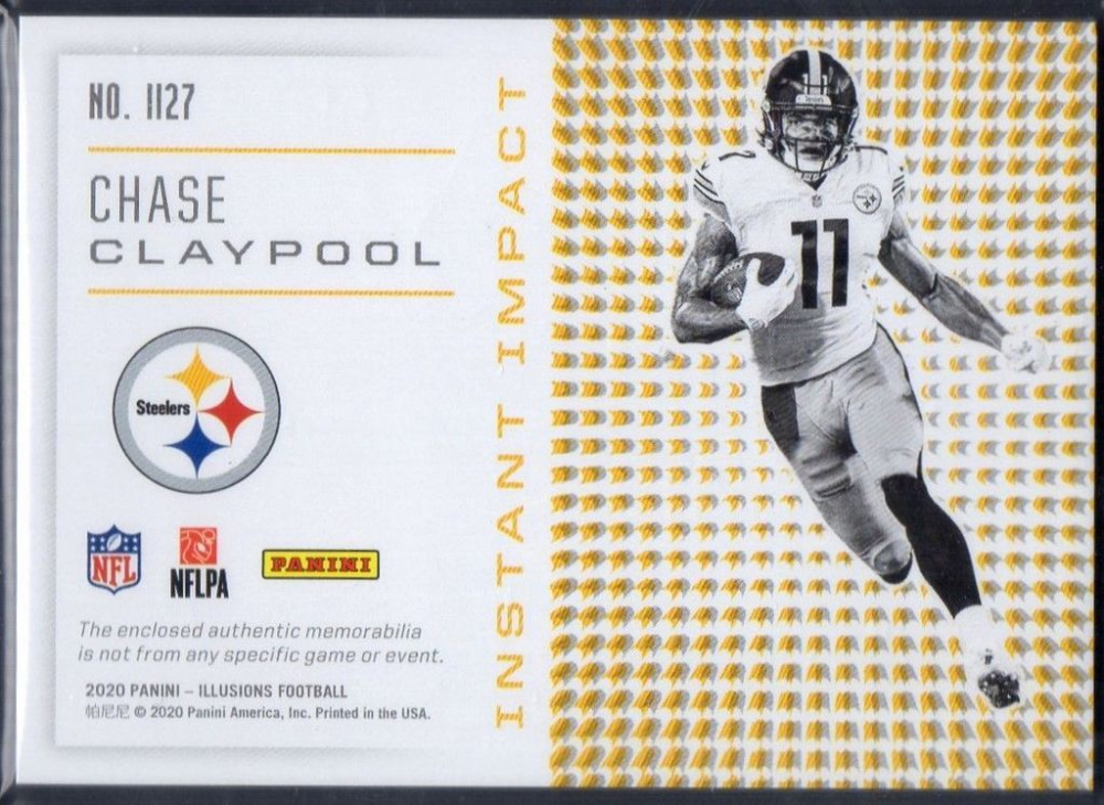 Chase Claypool 2020 Panini Illusions Instant Impact Rookie Jersey Card 