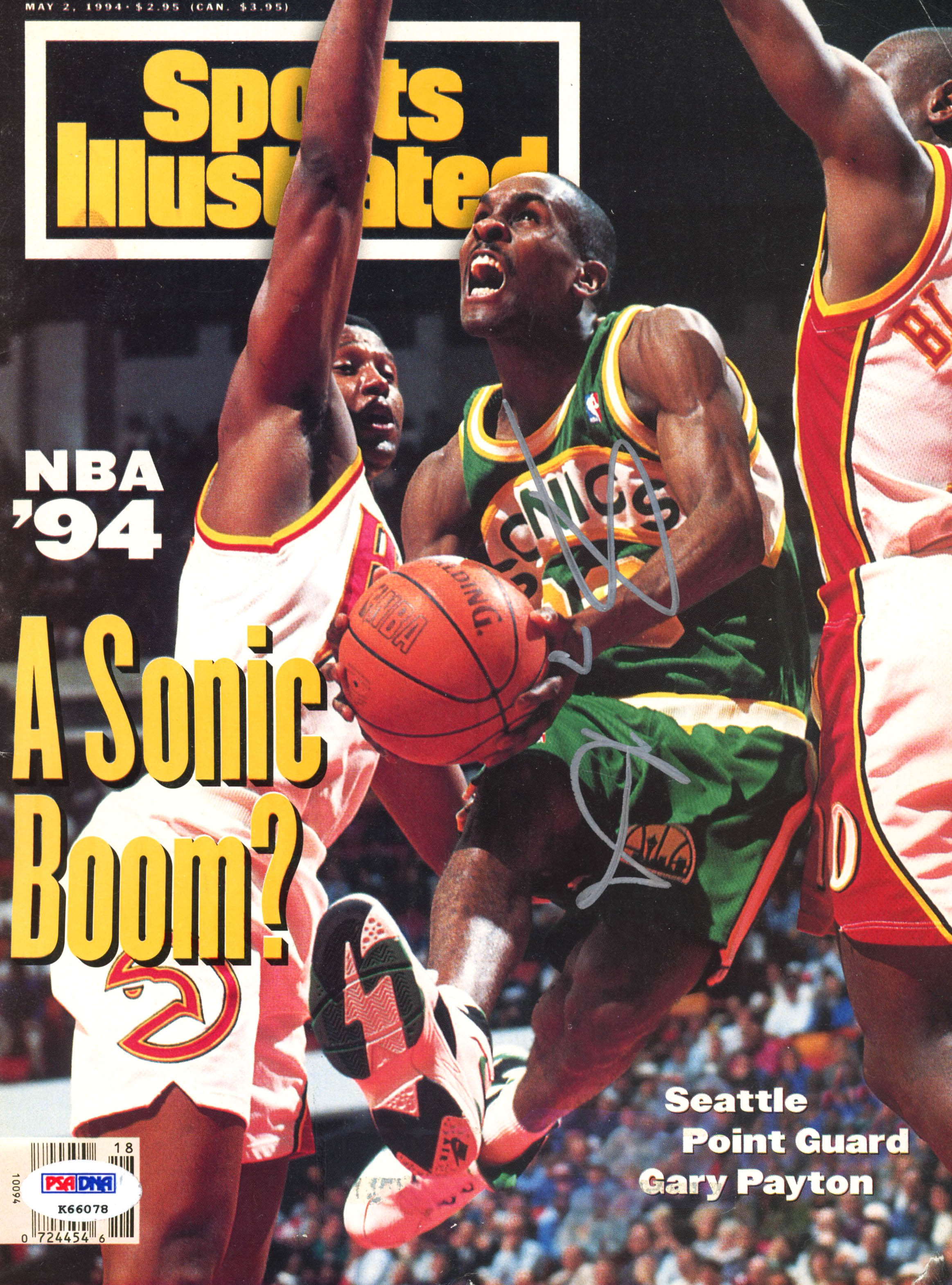 Gary Payton Signed Supersonics 8x10 Sports Illustrated Magazine Page (PSA COA) at PristineAuction.com Gary Payton Signed Supersonics 8x10 Sports Illustrated Magazine Page (PSA COA) at PristineAuction.com