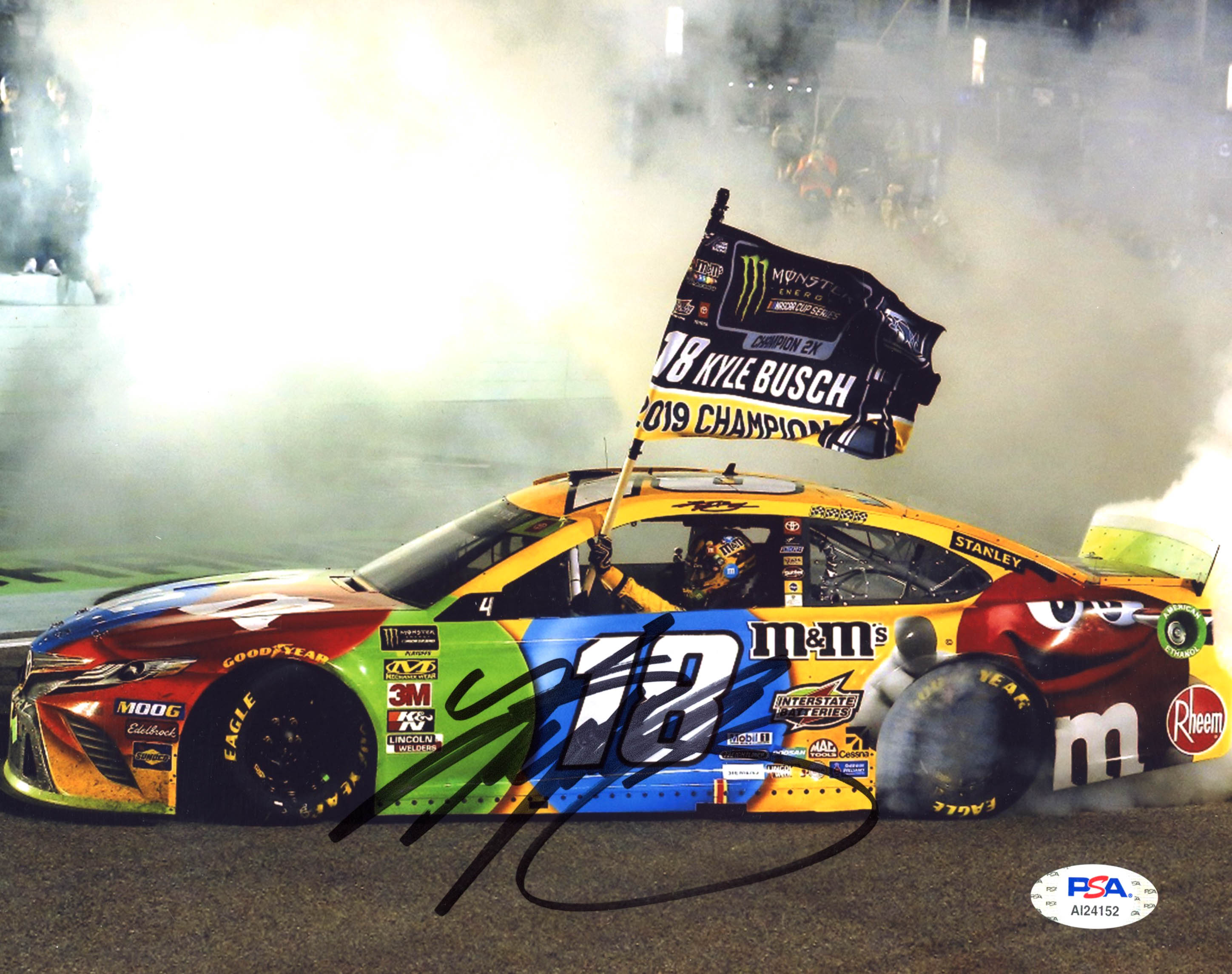 Kyle Busch Signed NASCAR 8x10 Photo (PSA COA) at PristineAuction.com Kyle Busch Signed NASCAR 8x10 Photo (PSA COA) at PristineAuction.com