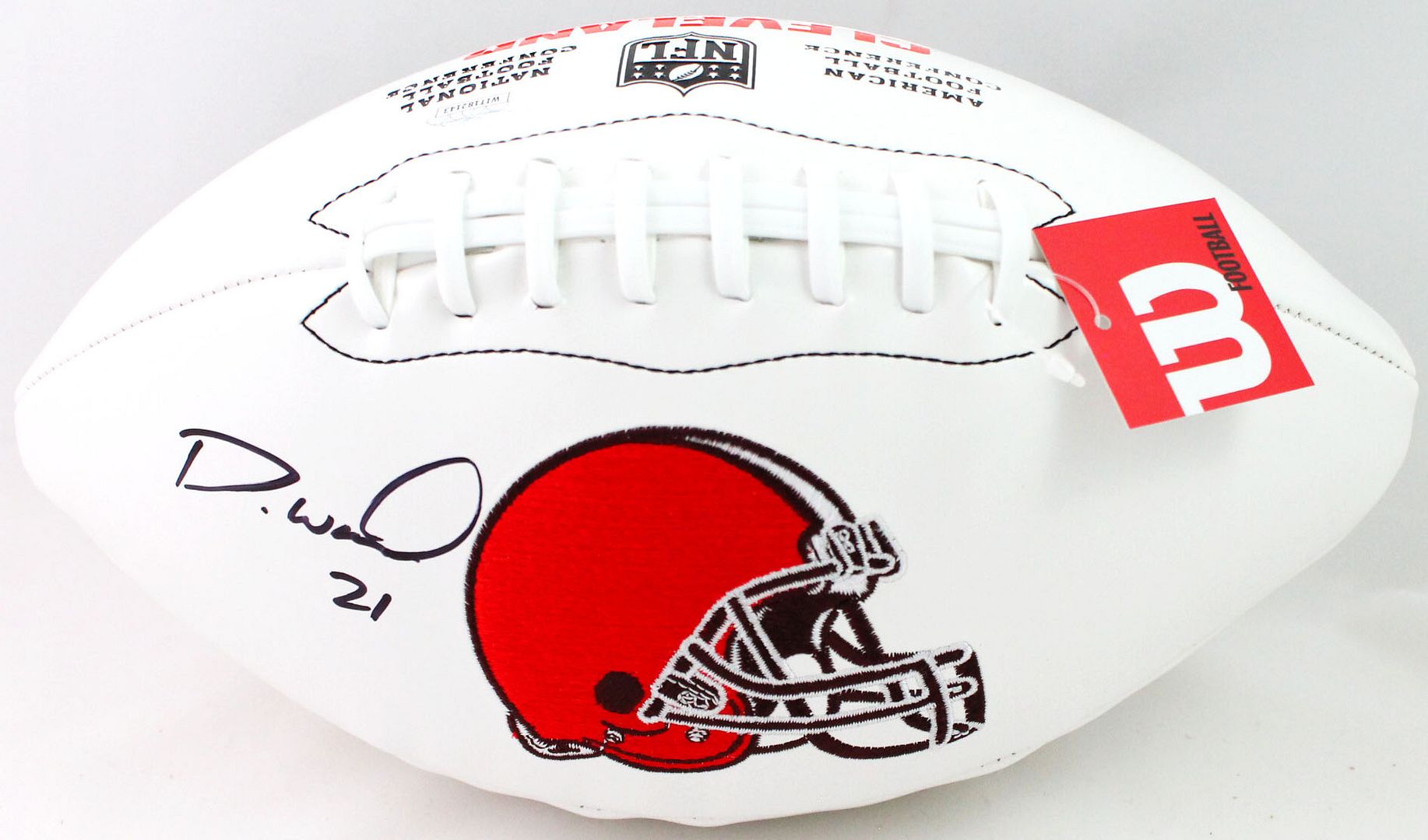Denzel Ward Signed Browns Logo Football (JSA COA) at PristineAuction.com Denzel Ward Signed Browns Logo Football (JSA COA) at PristineAuction.com