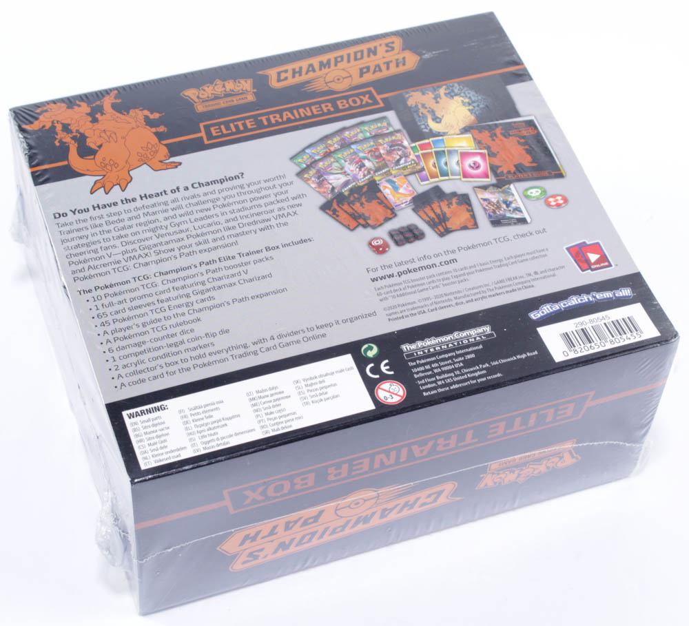 Pokemon TCG: Champion's Path Elite Trainer Box with (10) Booster Packs at PristineAuction.com Pokemon TCG: Champion's Path Elite Trainer Box with (10) Booster Packs at PristineAuction.com