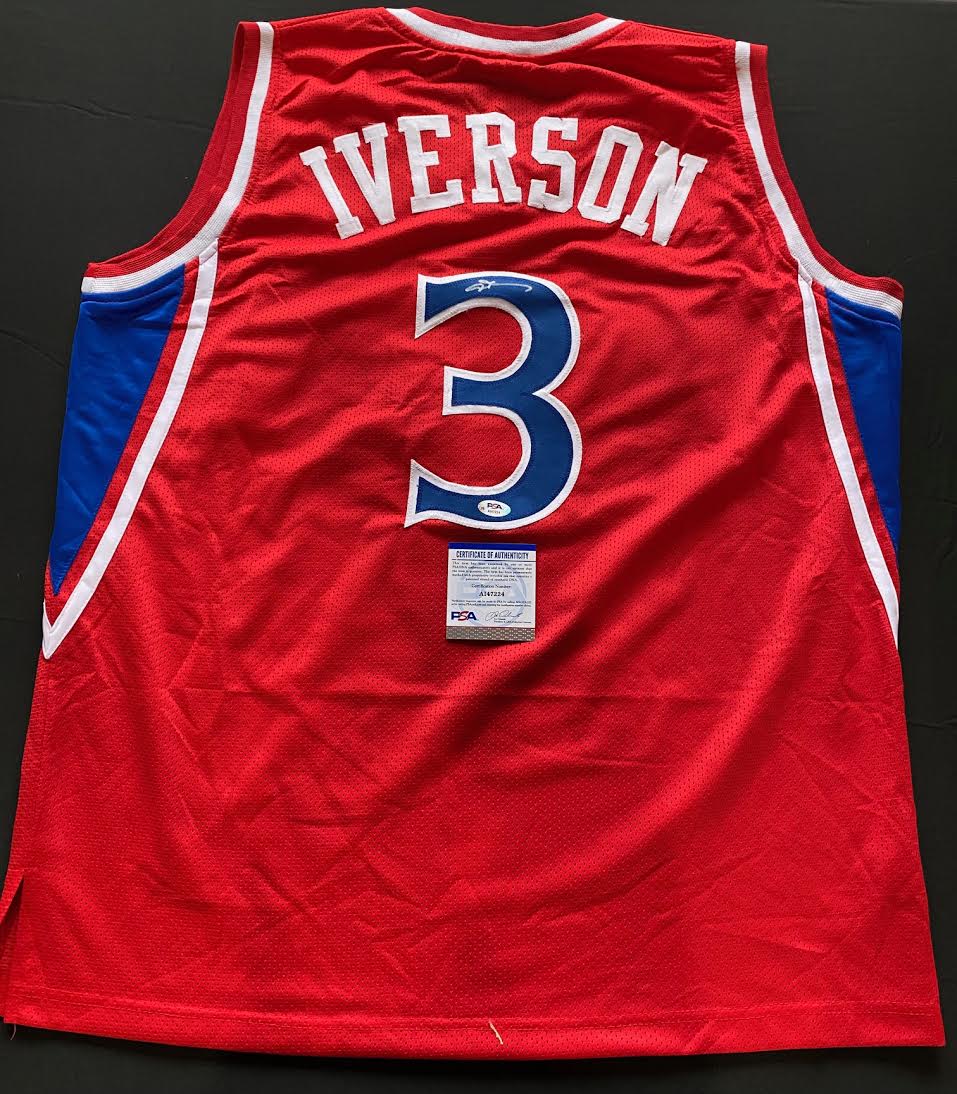 Allen Iverson Signed Jersey (PSA COA) at PristineAuction.com Allen Iverson Signed Jersey (PSA COA) at PristineAuction.com