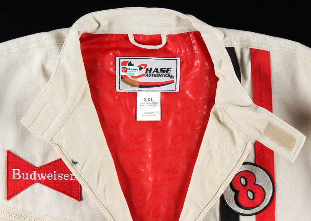 Dale Earnhardt Jr. Signed Budweiser Chase Authentic Driver's Suit / Jacket (Dale Jr. Hologram & COA) at PristineAuction.com Dale Earnhardt Jr. Signed Budweiser Chase Authentic Driver's Suit / Jacket (Dale Jr. Hologram & COA) at PristineAuction.com