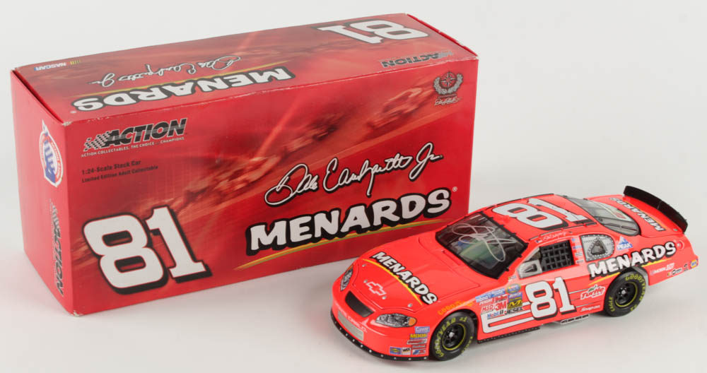 Dale Earnhardt Jr. Signed 2005 NASCAR #81 Menards - 1:24 Premium Action Diecast Car (Dale Jr. Hologram & COA) at PristineAuction.com Dale Earnhardt Jr. Signed 2005 NASCAR #81 Menards - 1:24 Premium Action Diecast Car (Dale Jr. Hologram & COA) at PristineAuction.com
