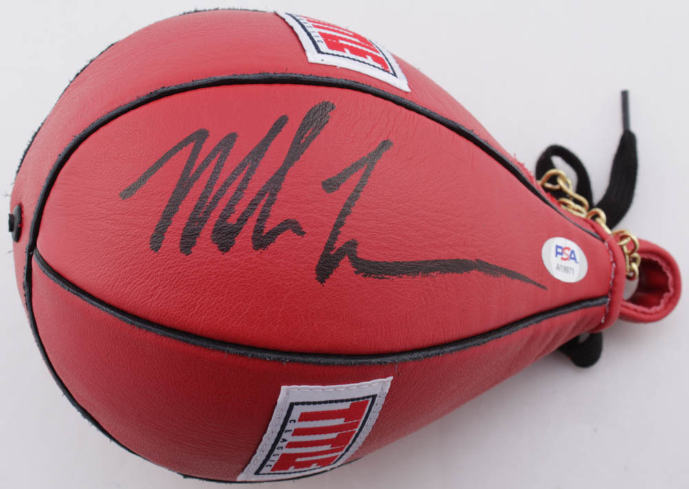 Mike Tyson Signed Everlast Boxing Speed Punching Bag With Display Case (PSA COA) at PristineAuction.com Mike Tyson Signed Everlast Boxing Speed Punching Bag With Display Case (PSA COA) at PristineAuction.com