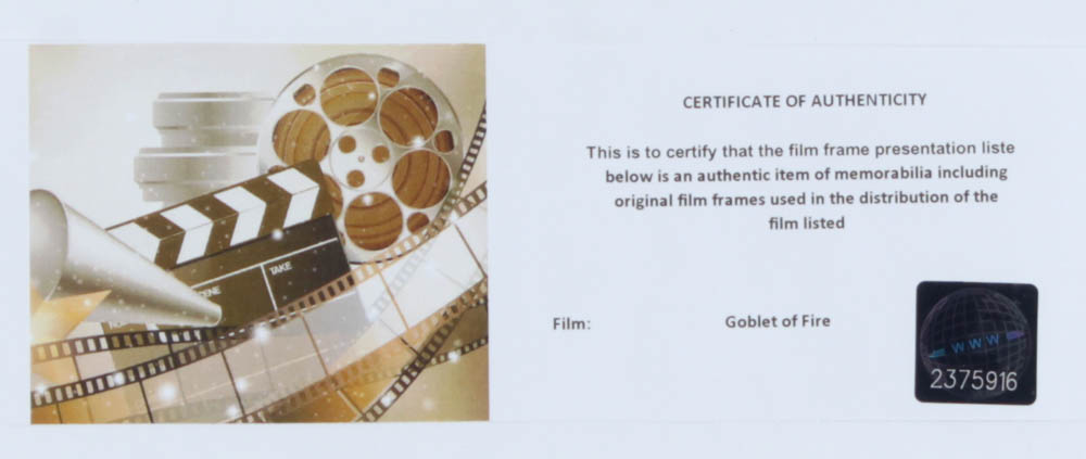 "Harry Potter & The Goblet of Fire" LE 8x10 Custom Matted Original Film / Movie Cell Display at PristineAuction.com "Harry Potter & The Goblet of Fire" LE 8x10 Custom Matted Original Film / Movie Cell Display at PristineAuction.com