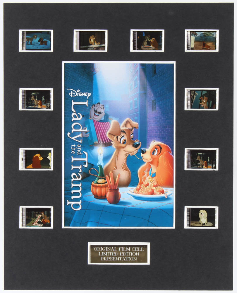 Walt Disney's "Lady and the Tramp" LE 8x10 Custom Matted Original Film / Movie Cell Display at PristineAuction.com Walt Disney's "Lady and the Tramp" LE 8x10 Custom Matted Original Film / Movie Cell Display at PristineAuction.com