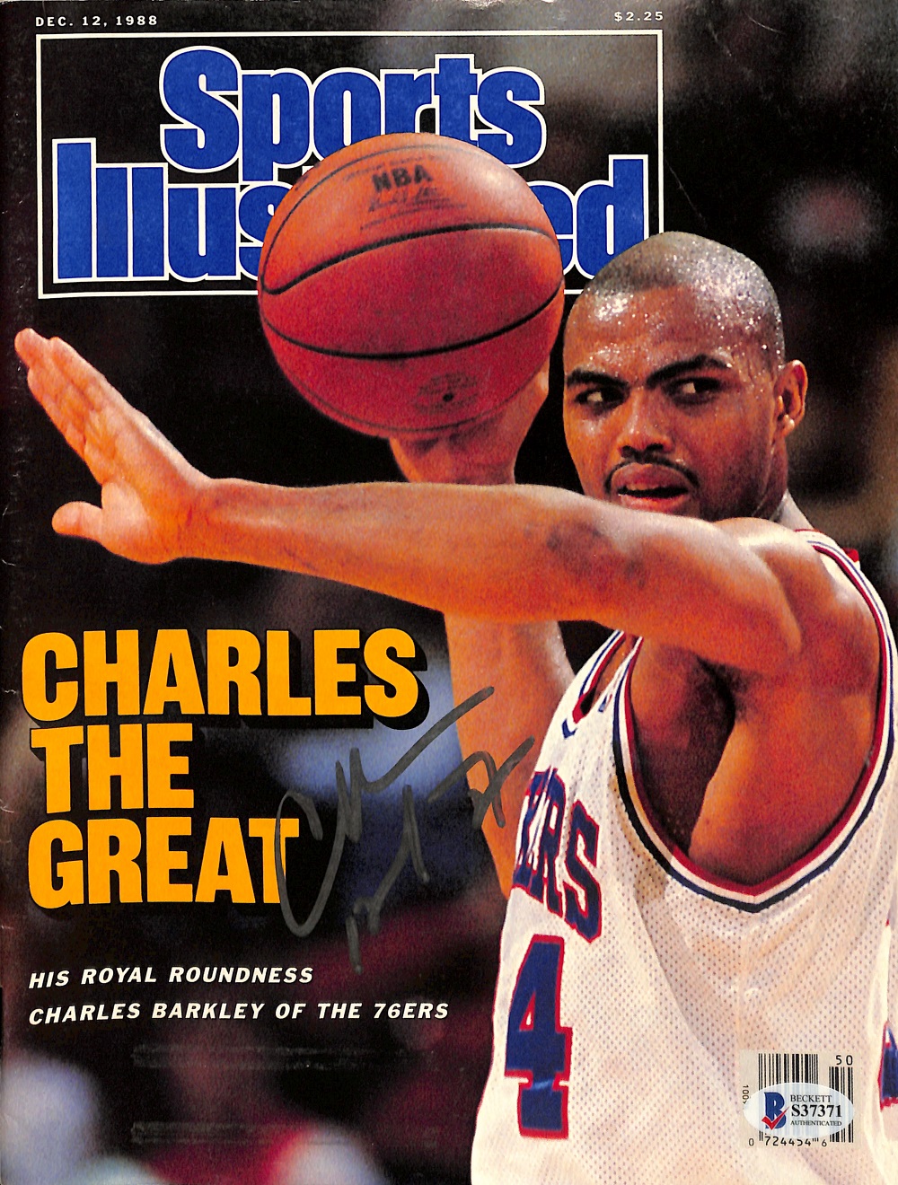 Charles Barkley Signed 1988 Sports Illustrated Magazine (Beckett COA) at PristineAuction.com Charles Barkley Signed 1988 Sports Illustrated Magazine (Beckett COA) at PristineAuction.com