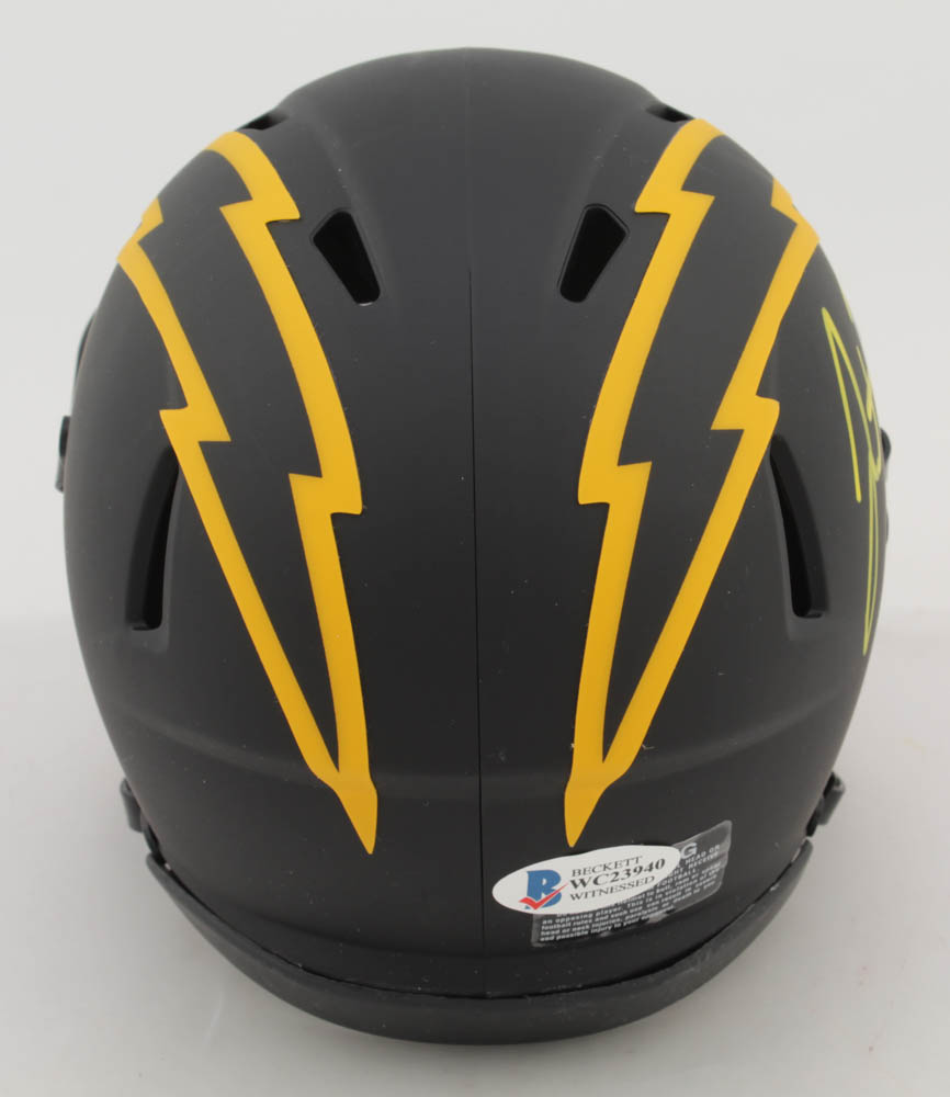 Justin Herbert Signed Chargers Eclipse Alternate Speed Mini Helmet (Beckett COA) at PristineAuction.com Justin Herbert Signed Chargers Eclipse Alternate Speed Mini Helmet (Beckett COA) at PristineAuction.com