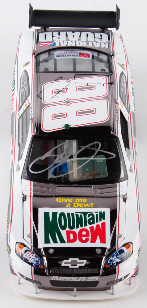 Dale Earnhardt Jr. Signed 2008 NASCAR #88 Mountain Dew Retro - Gunmetal - 1:24 Premium Action Diecast Car (Dale Jr. Hologram & COA) at PristineAuction.com Dale Earnhardt Jr. Signed 2008 NASCAR #88 Mountain Dew Retro - Gunmetal - 1:24 Premium Action Diecast Car (Dale Jr. Hologram & COA) at PristineAuction.com