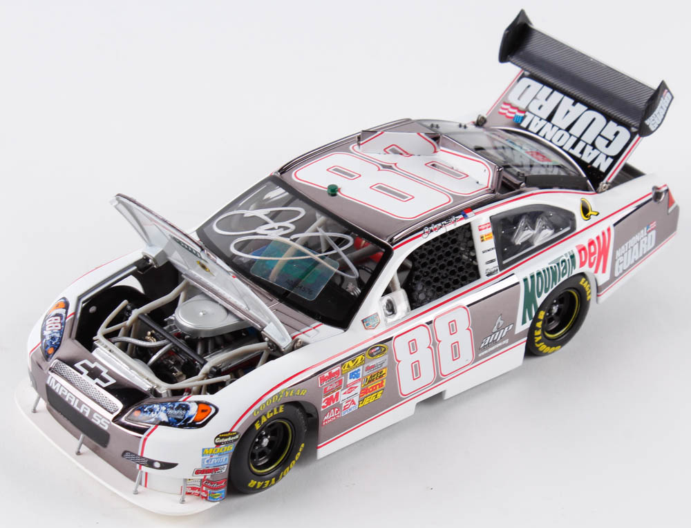 Dale Earnhardt Jr. Signed 2008 NASCAR #88 Mountain Dew Retro - Gunmetal - 1:24 Premium Action Diecast Car (Dale Jr. Hologram & COA) at PristineAuction.com Dale Earnhardt Jr. Signed 2008 NASCAR #88 Mountain Dew Retro - Gunmetal - 1:24 Premium Action Diecast Car (Dale Jr. Hologram & COA) at PristineAuction.com