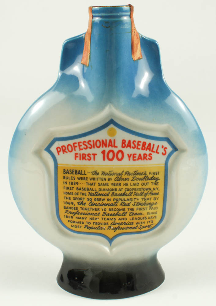 1869-1969 Jim Beam 100th Anniversary Baseball Decanter Whiskey Bottle at PristineAuction.com 1869-1969 Jim Beam 100th Anniversary Baseball Decanter Whiskey Bottle at PristineAuction.com