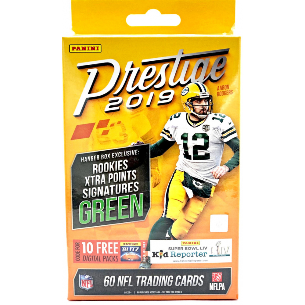 2019 Panini Prestige Football Hanger Box with (60) Cards Pristine Auction