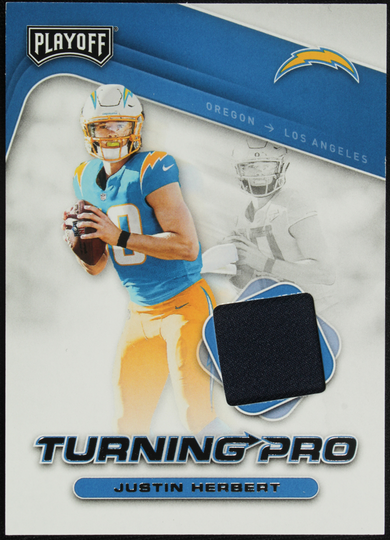 Justin Herbert 2020 Playoff Turning Pro Memorabilia #3 RC at PristineAuction.com Justin Herbert 2020 Playoff Turning Pro Memorabilia #3 RC at PristineAuction.com