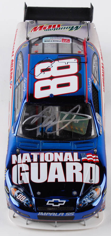 Dale Earnhardt Jr. Signed 2008 NASCAR #88 National Guard - Mesma & Color Chrome - 1:24 Premium Motorsports Authentics Diecast Car (Dale Jr. Hologram & COA) at PristineAuction.com Dale Earnhardt Jr. Signed 2008 NASCAR #88 National Guard - Mesma & Color Chrome - 1:24 Premium Motorsports Authentics Diecast Car (Dale Jr. Hologram & COA) at PristineAuction.com