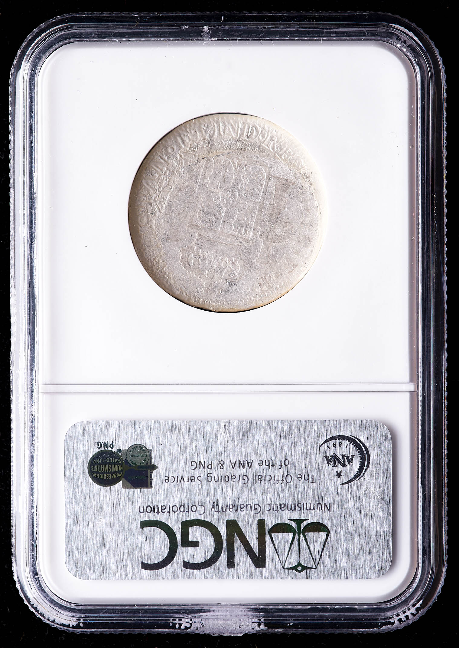 SS New York Shipwreck 1784-Mo FF Mexico 2 Reales Silver Coin (NGC Encapsulated) at PristineAuction.com SS New York Shipwreck 1784-Mo FF Mexico 2 Reales Silver Coin (NGC Encapsulated) at PristineAuction.com