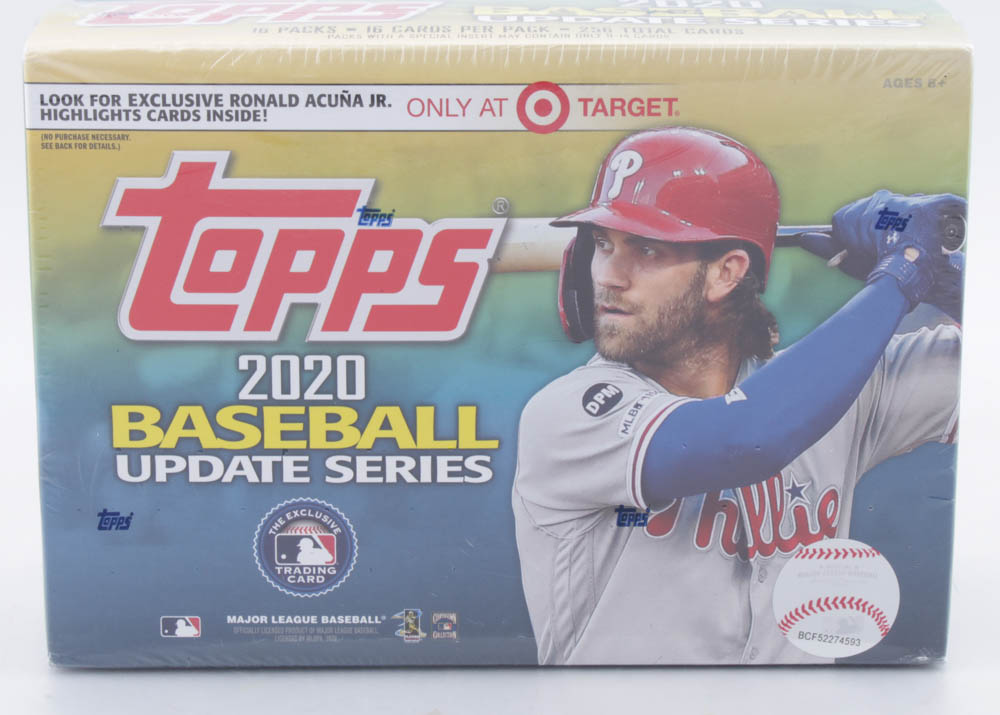 2020 Topps Baseball Update Series Mega Box - Target Exclusive with (16) Packs at PristineAuction.com 2020 Topps Baseball Update Series Mega Box - Target Exclusive with (16) Packs at PristineAuction.com